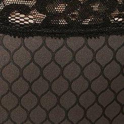 Second Skin Mid-Rise Cheeky Lace Trim Panty, FISHNET PRINT BLACK, swatch