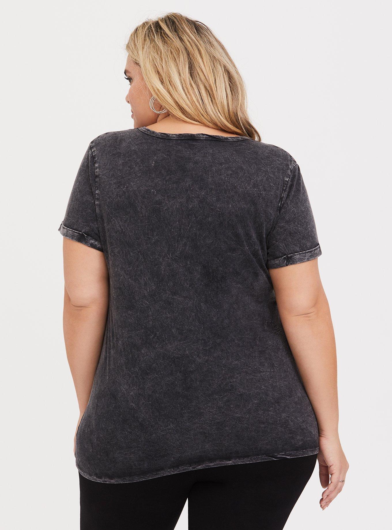 Grateful Dead Black Mineral Wash Crew Tee, DEEP BLACK, alternate