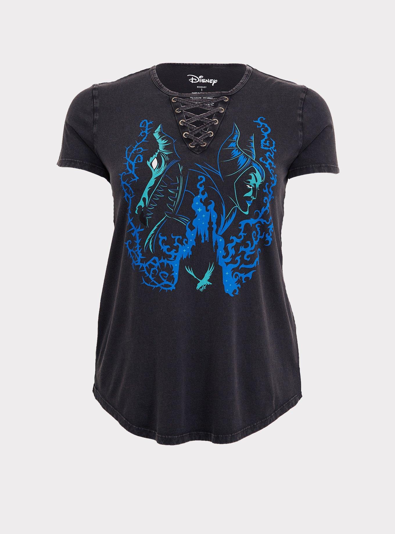 Disney Villains Maleficent Vintage Black Lattice Top, DEEP BLACK, hi-res