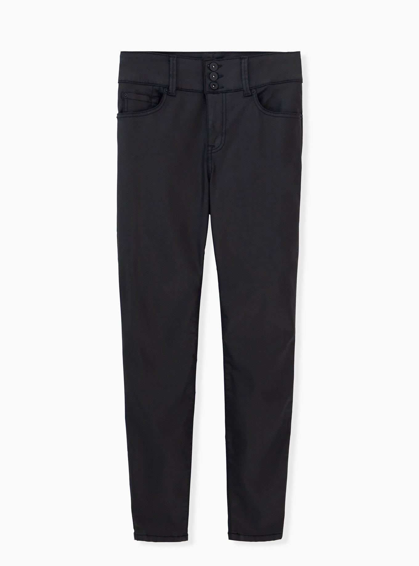 Jegging Skinny Coated Denim High-Rise Jean, BLACK, hi-res