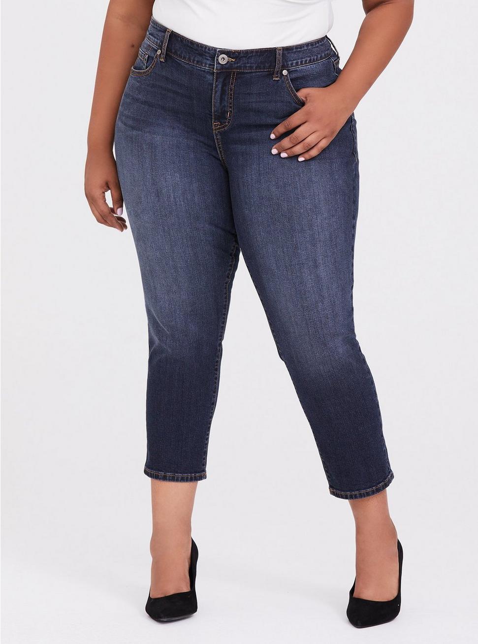 Plus Size - Mid Rise Straight Jean - Vintage Stretch Dark Wash - Torrid