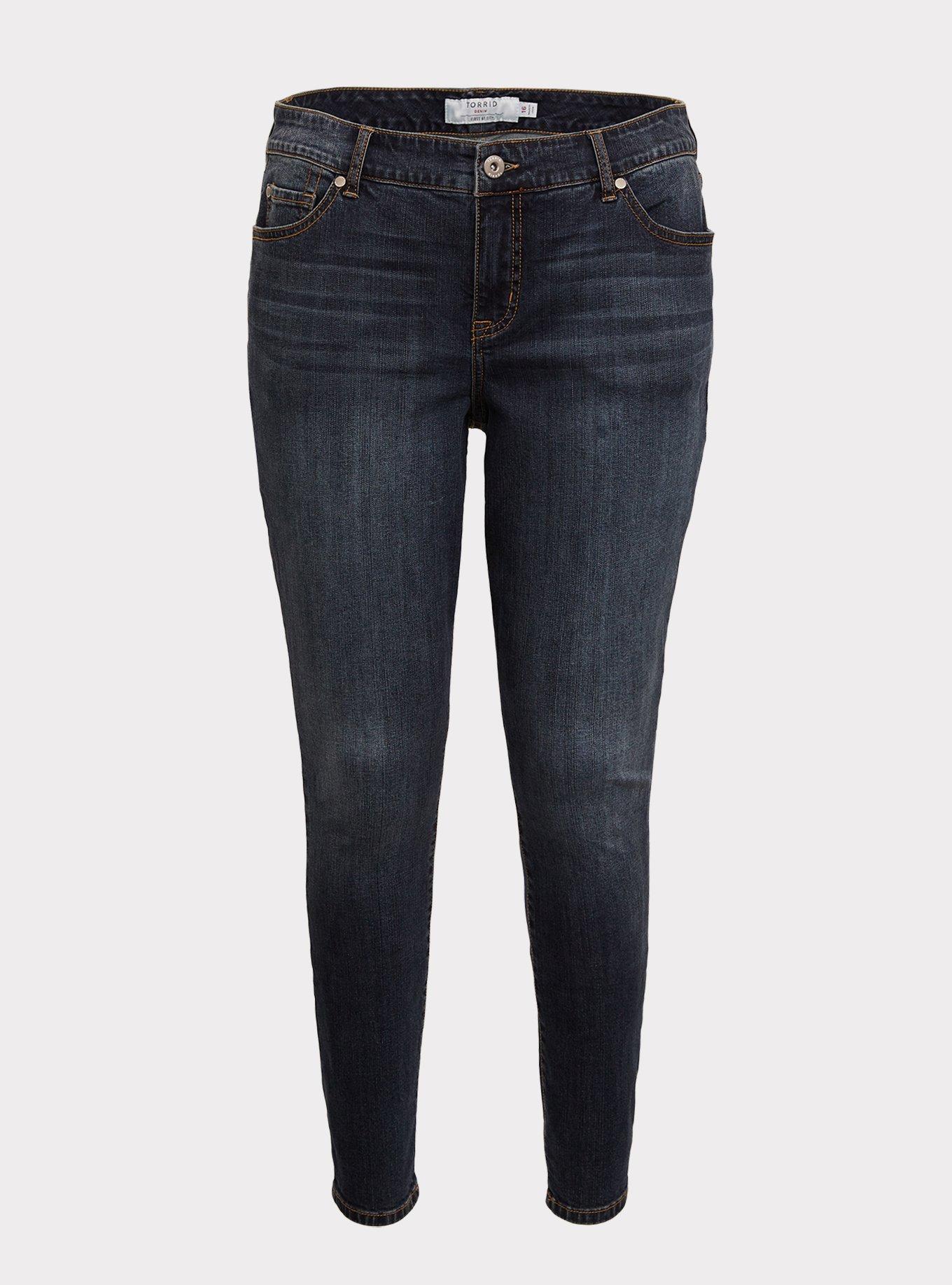 Tall Curvy Mid Rise Skinny Jeans in Dark Rinse