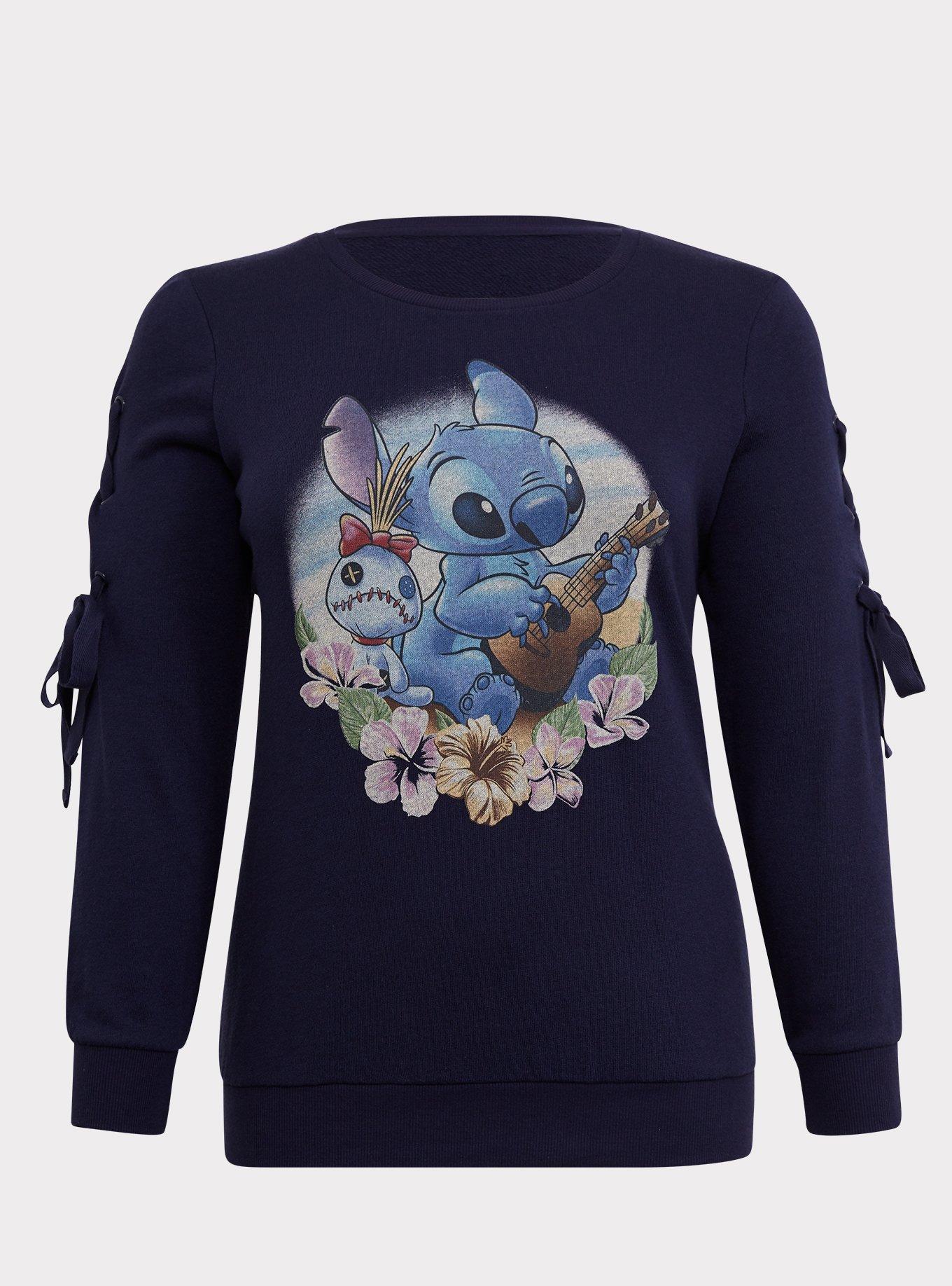 Disney Lilo & Stitch Scrump Navy Lace-Up Sweatshirt, PEACOAT, hi-res