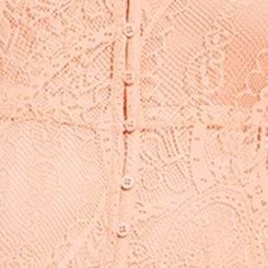 Mini Lace Button-Front Shirt Dress, SALMON, swatch