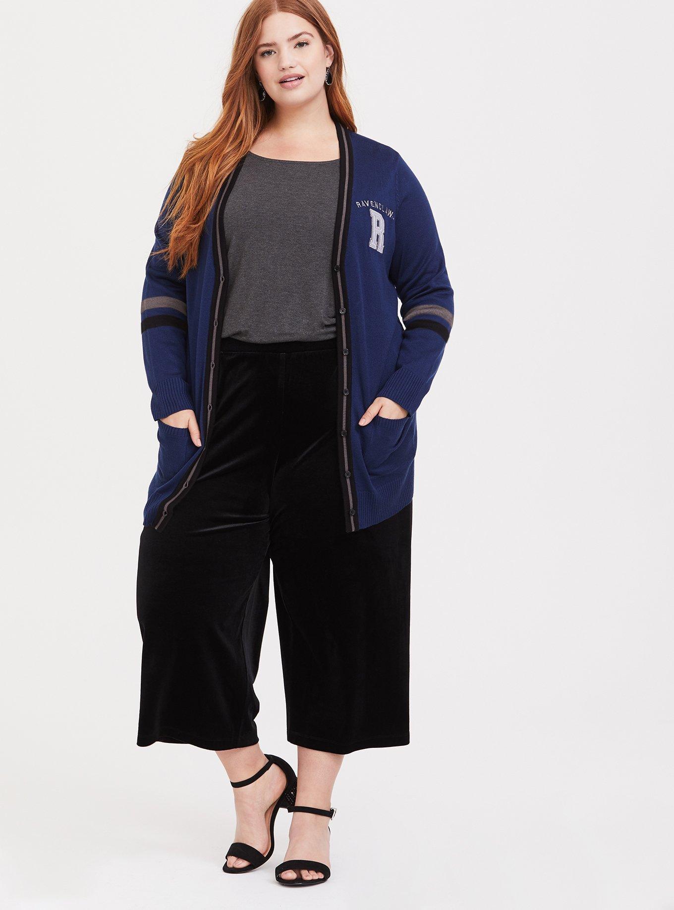 Harry Potter Ravenclaw Blue Varsity Boyfriend Cardigan, ESTATE BLUE, alternate