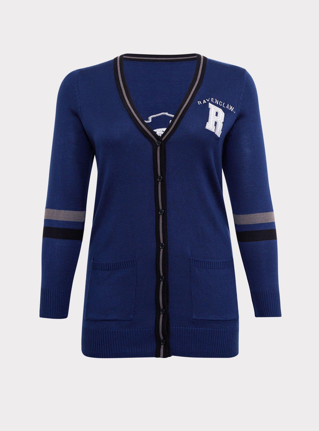 Plus Size Harry Potter Ravenclaw Blue Varsity Boyfriend Cardigan Torrid