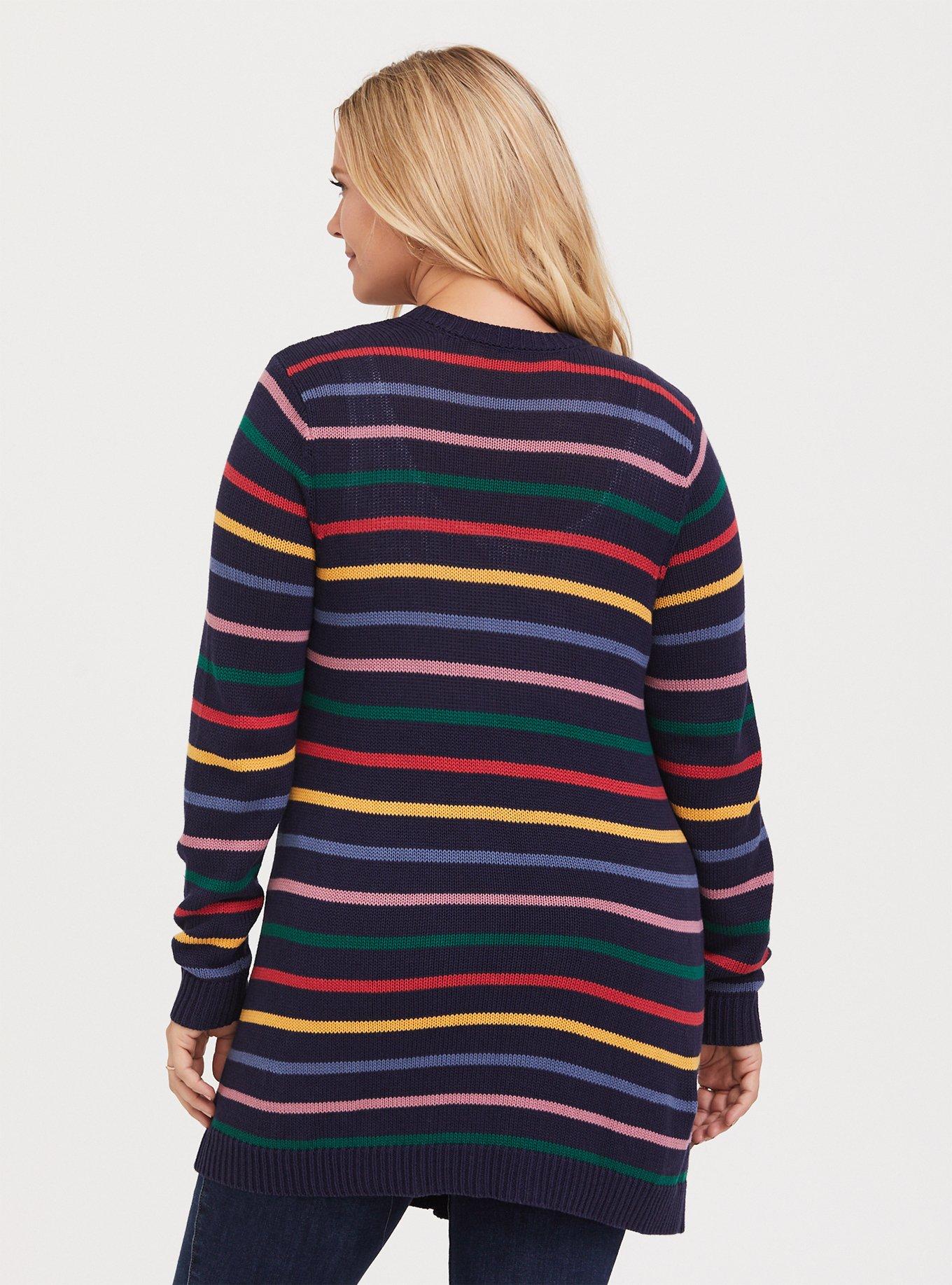 Her Universe Doctor Who Rainbow Knit Cardigan, STRIPE MIX, alternate
