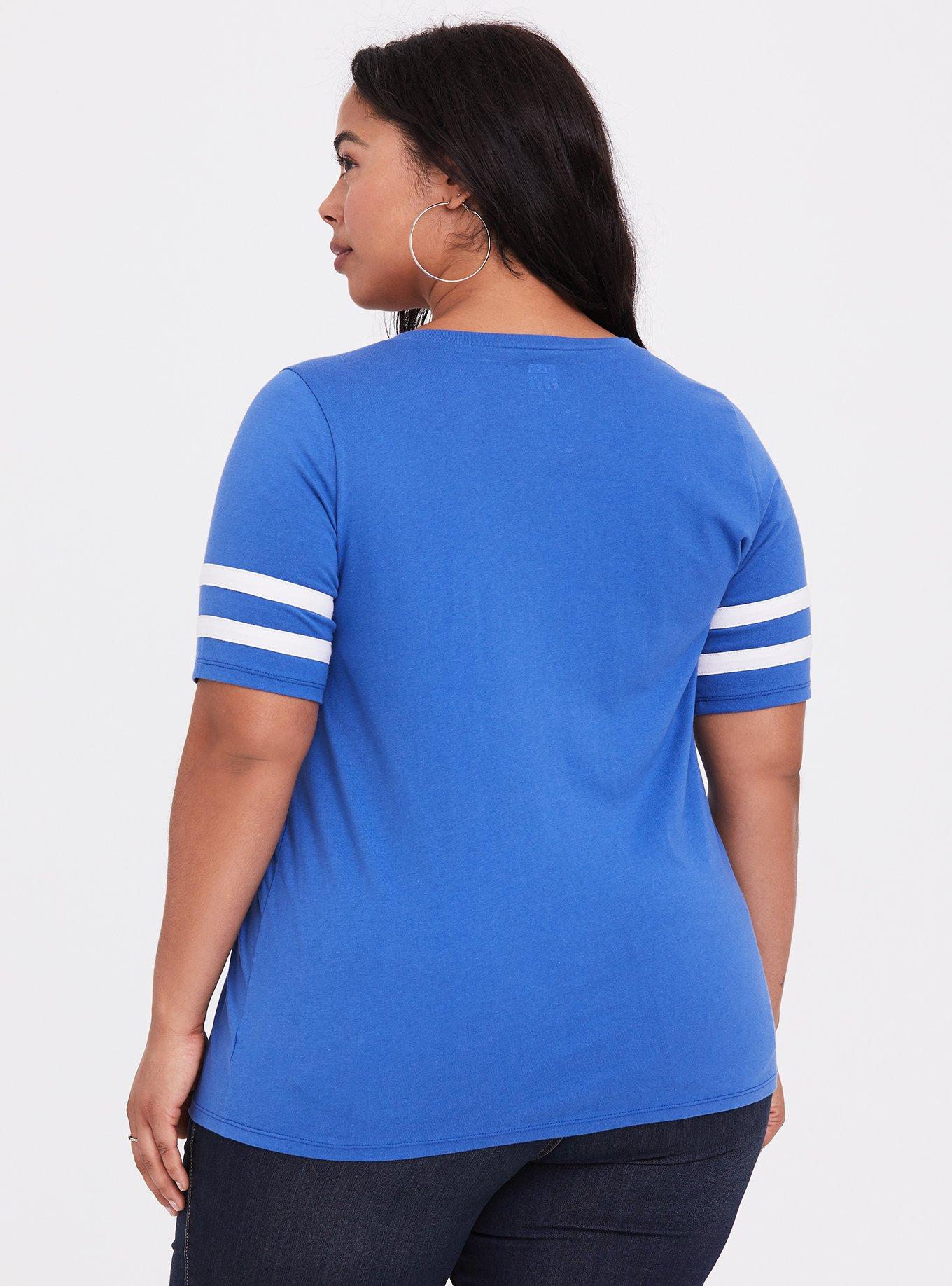 Plus Size - NFL Los Angeles Rams Blue V-Neck Football Tee - Torrid