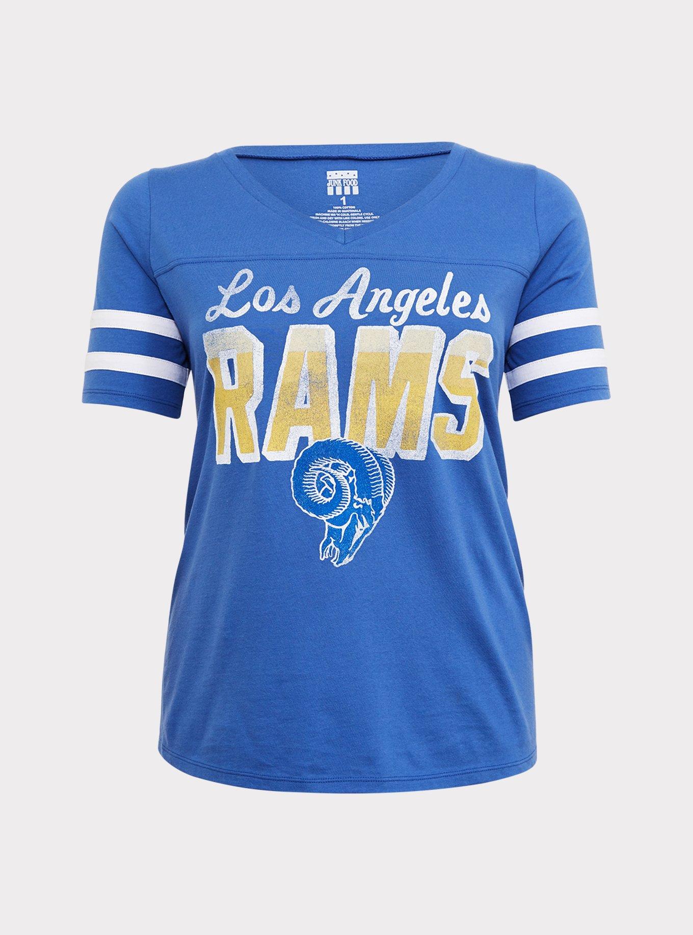 Plus Size - NFL Los Angeles Rams Blue V-Neck Football Tee - Torrid