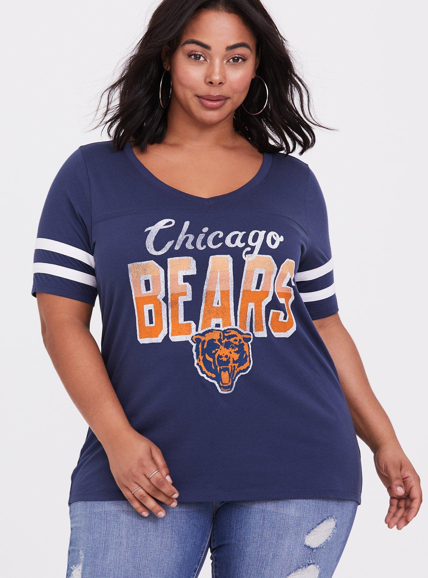 New Era / Women's Chicago Bears Mineral Navy Plus Size T-Shirt