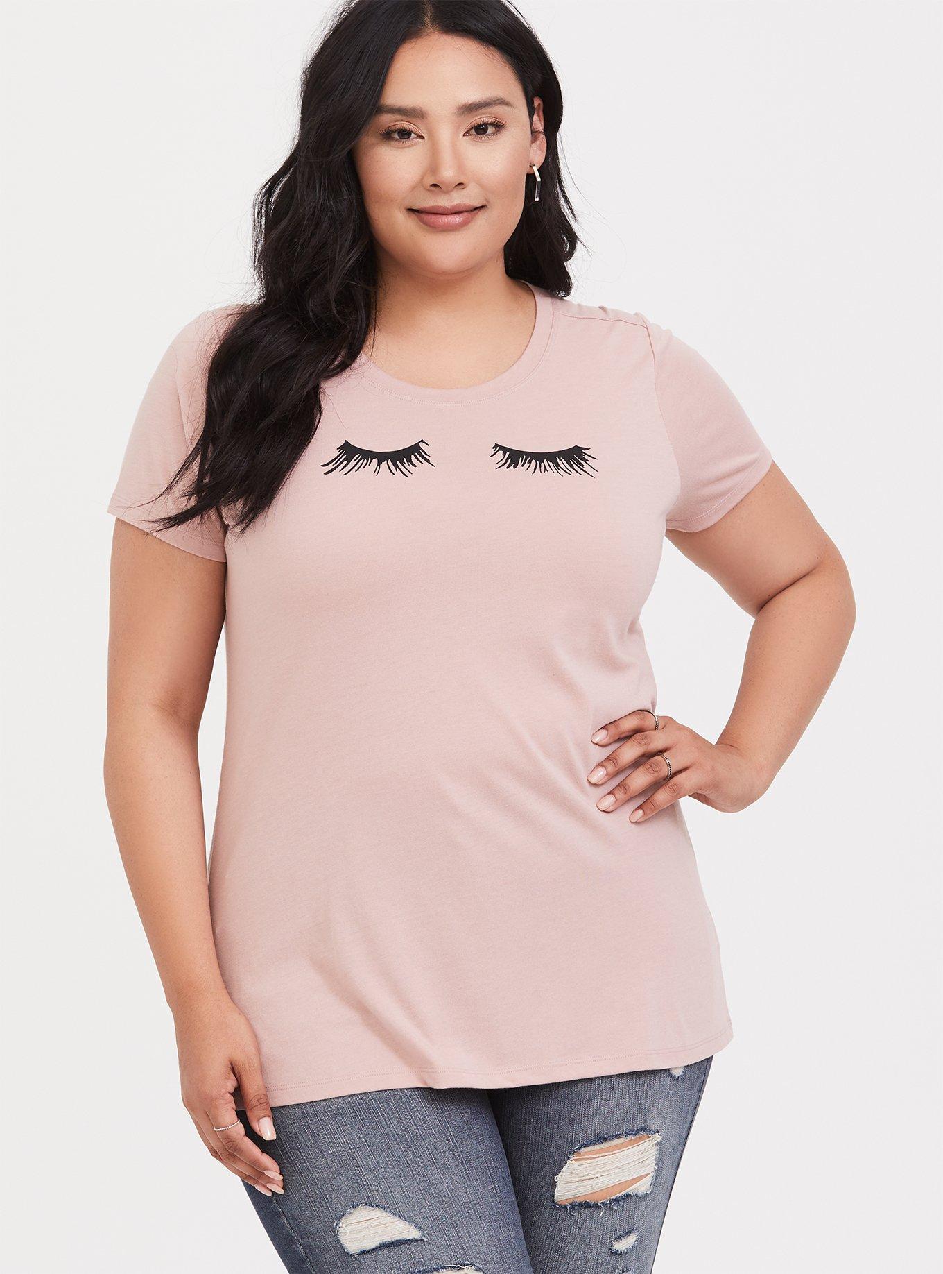 Dusty Pink Eyelash Crew Tee, DUSTY QUARTZ, alternate
