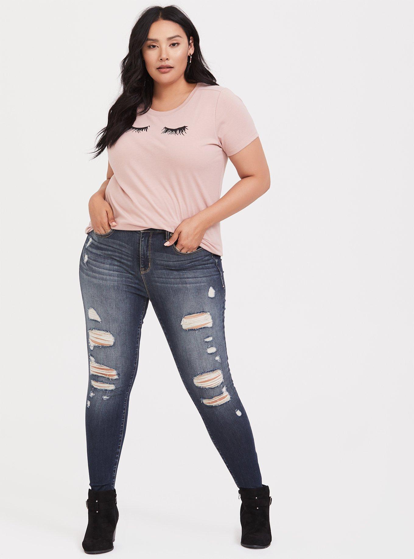 Dusty Pink Eyelash Crew Tee, DUSTY QUARTZ, alternate