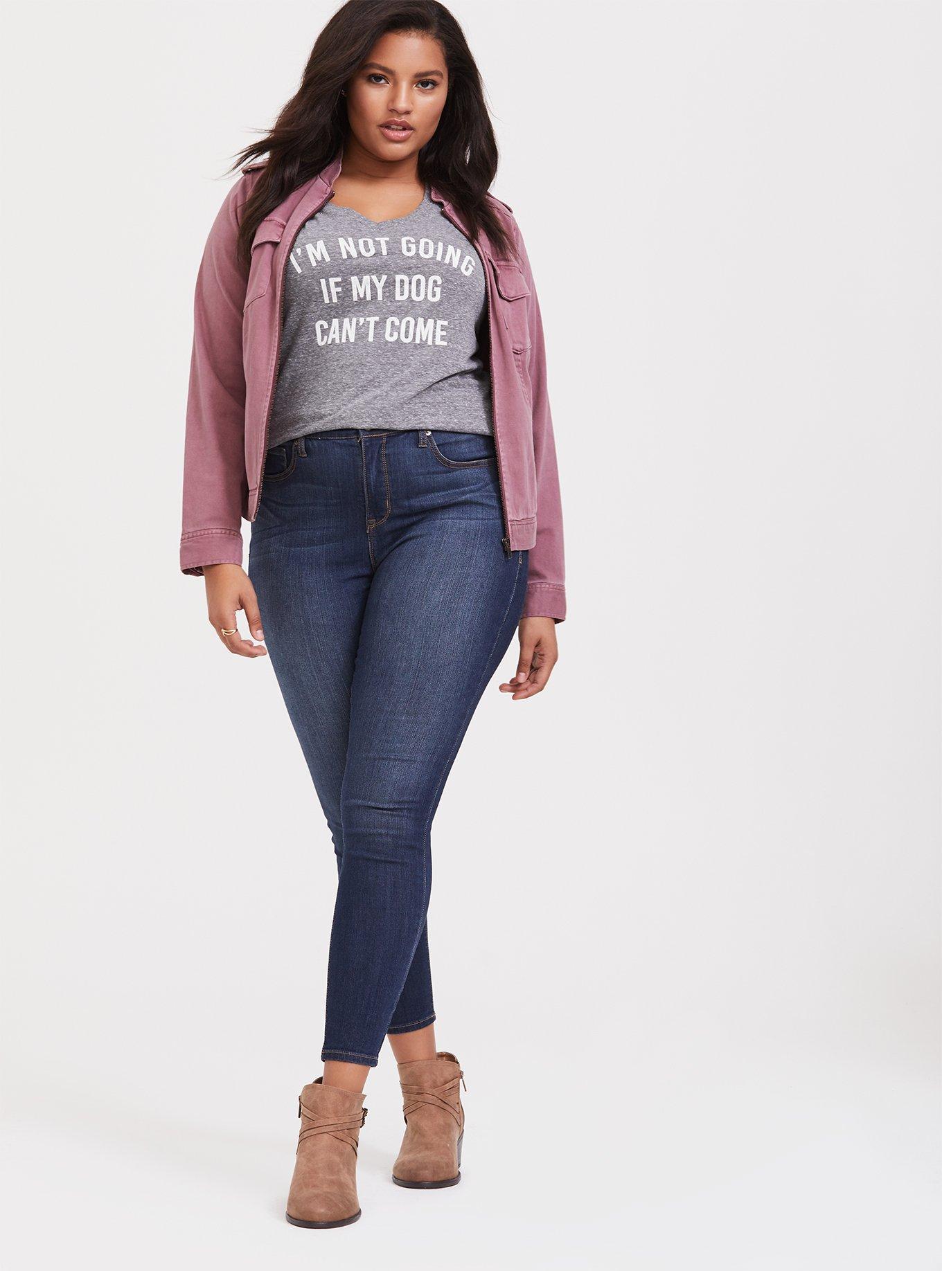 Plus Size Not Going Grey Triblend V-Neck Tee, MEDIUM HEATHER GREY, alternate