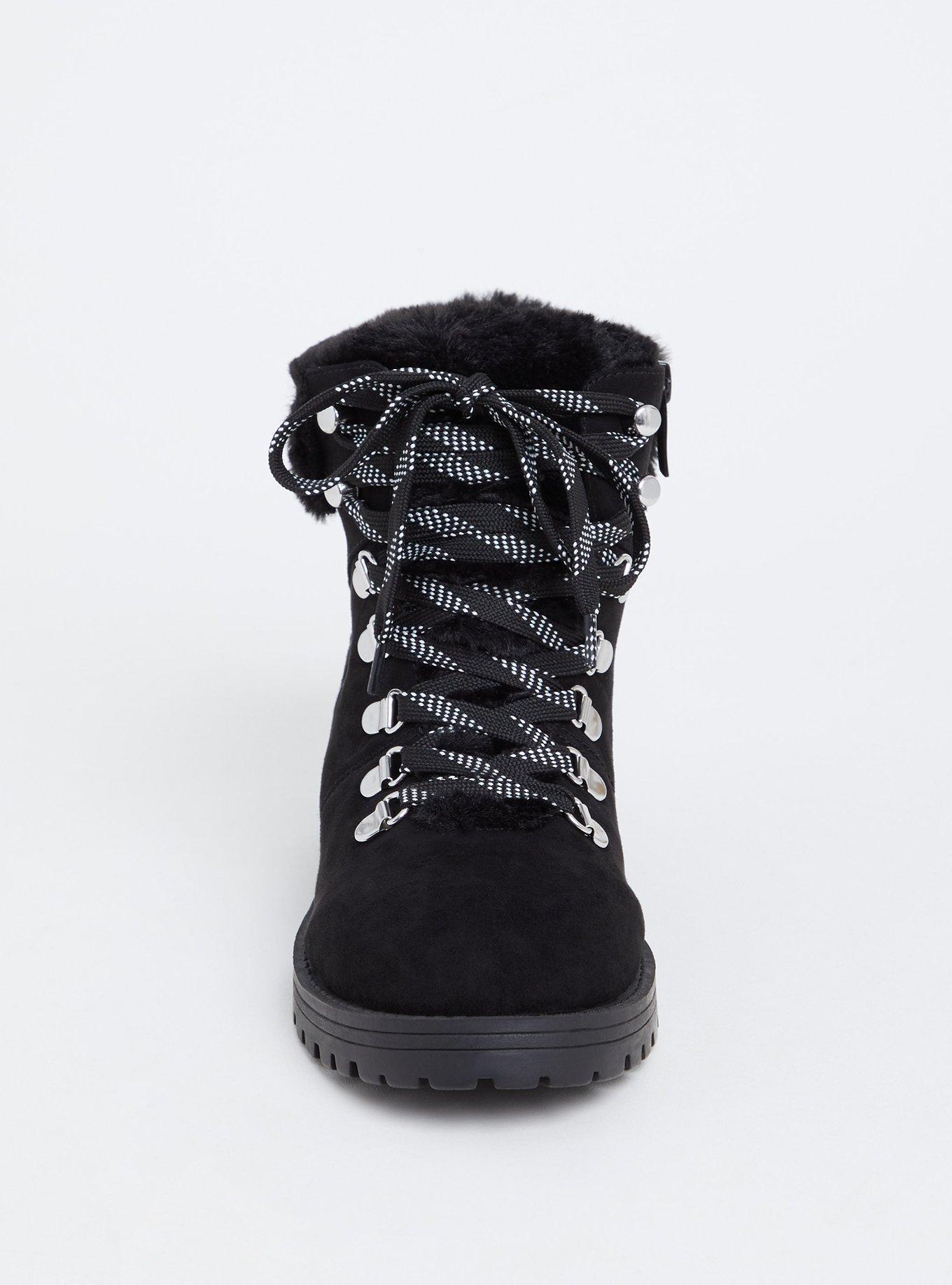 Faux Fur Hiker Bootie (WW), BLACK, alternate