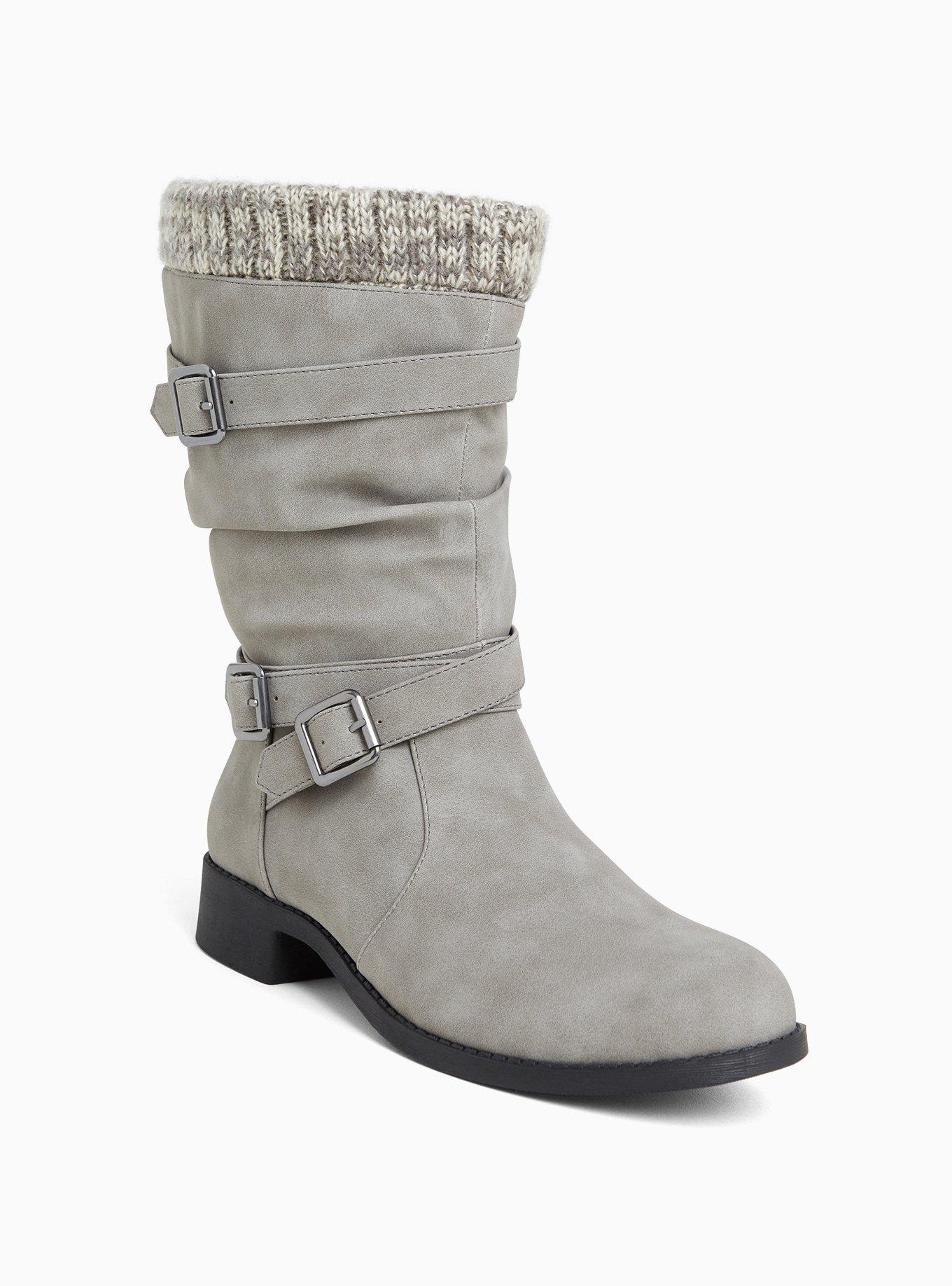 Sweater buckle outlet bootie