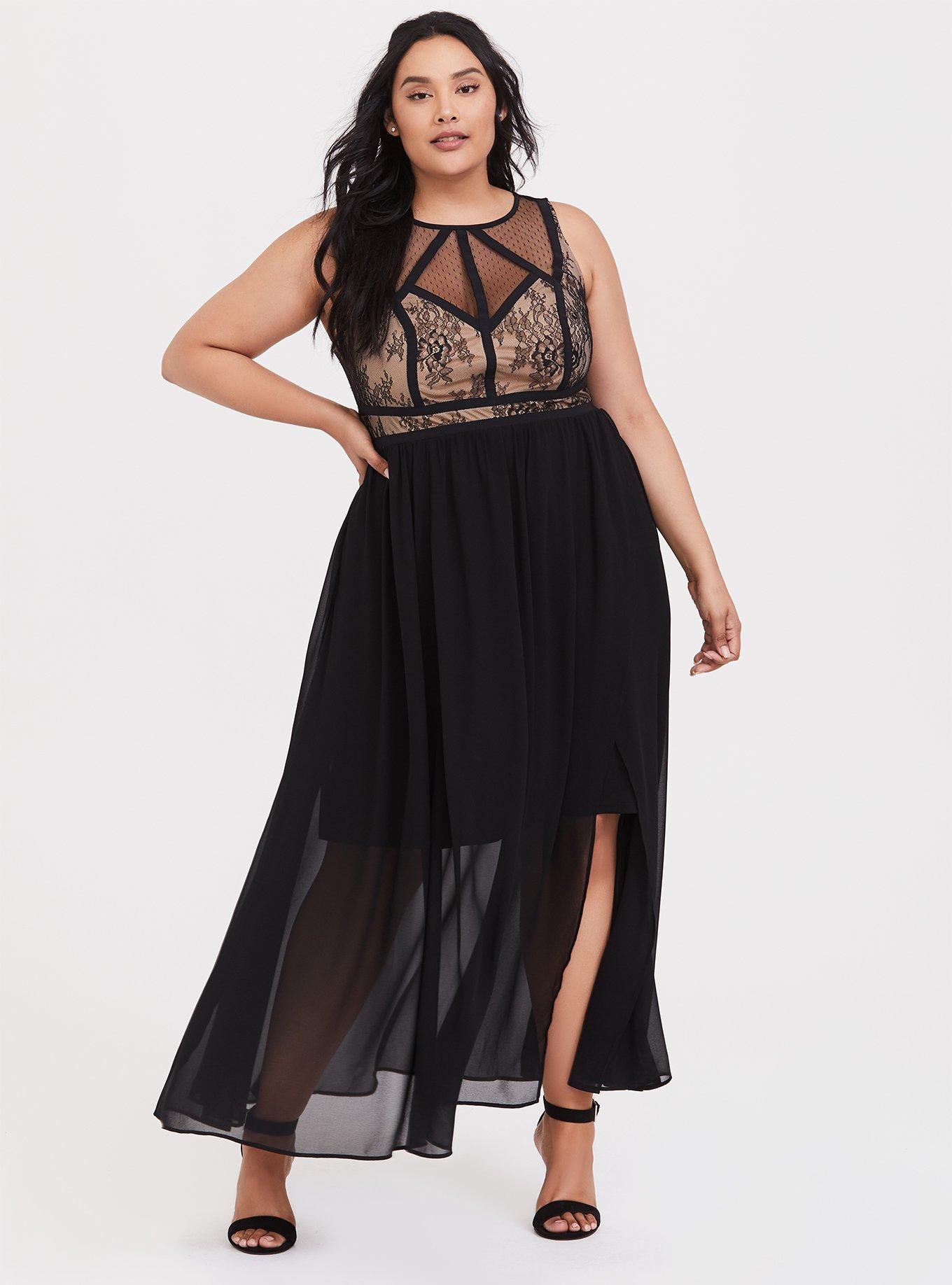 Torrid black maxi dress sales