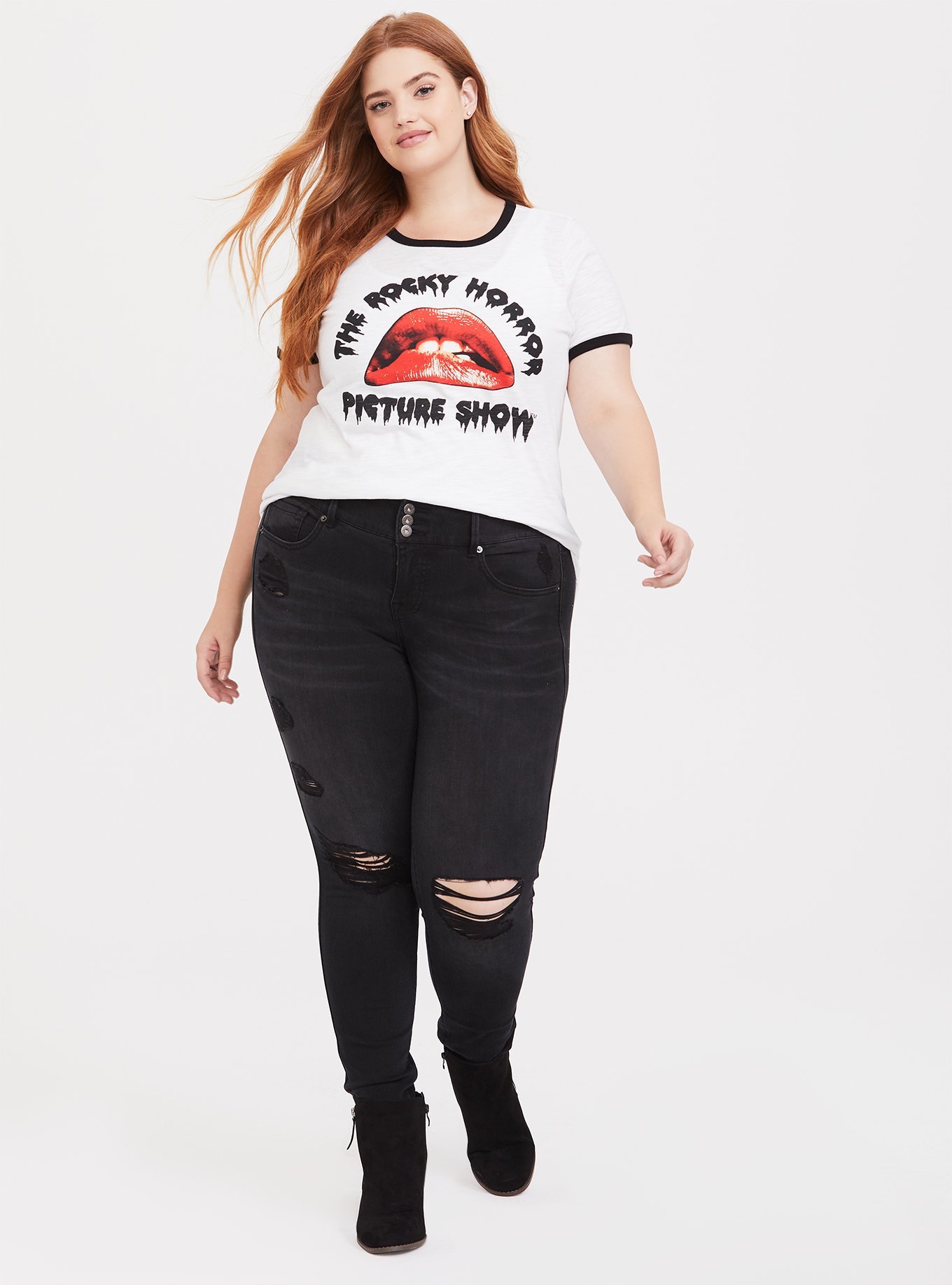 Plus Size - Rocky Horror White Ringer Tee - Torrid