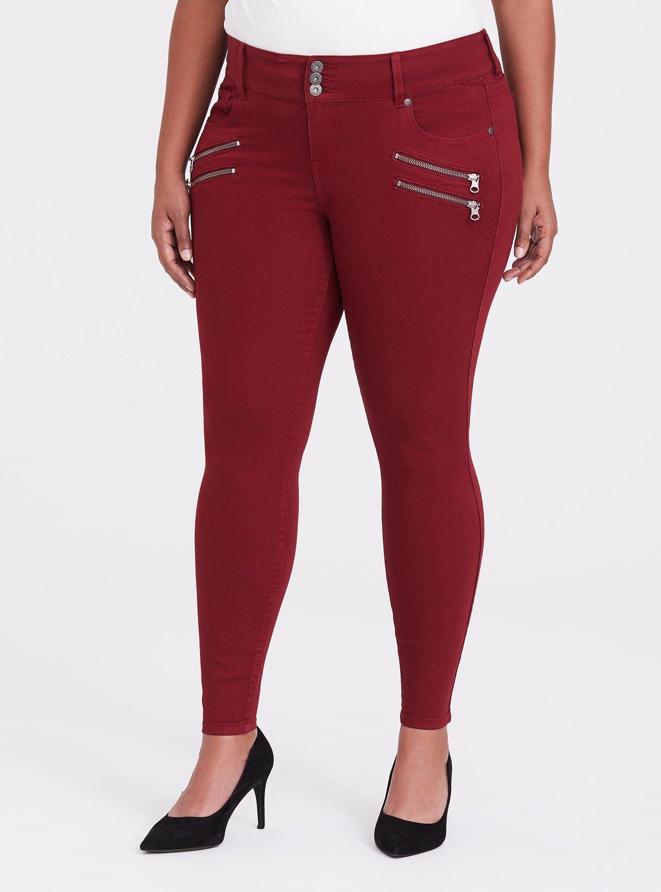 Plus Size Jegging Super Stretch Dark Red Torrid