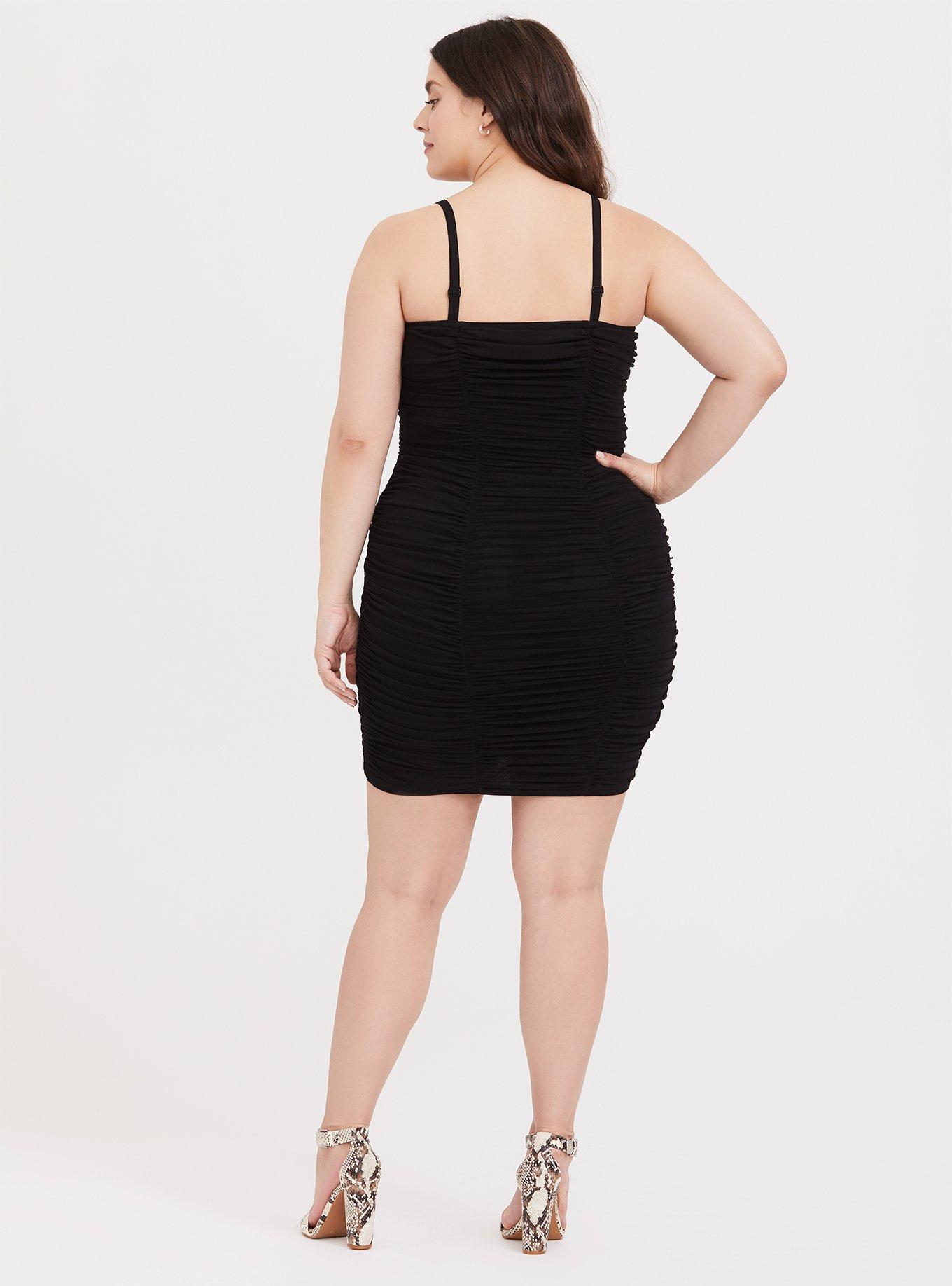 ruched black mini dress CAMILA RUCHED SATIN MINI DRESS – Monhegans main image 1