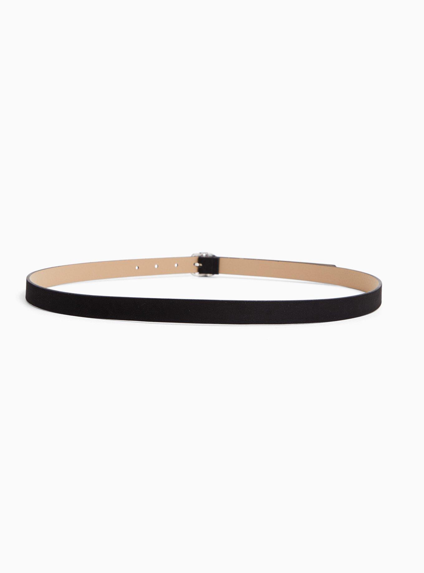Faux Leather & Silver-Tone Buckle Belt - Pack of 3, , alternate