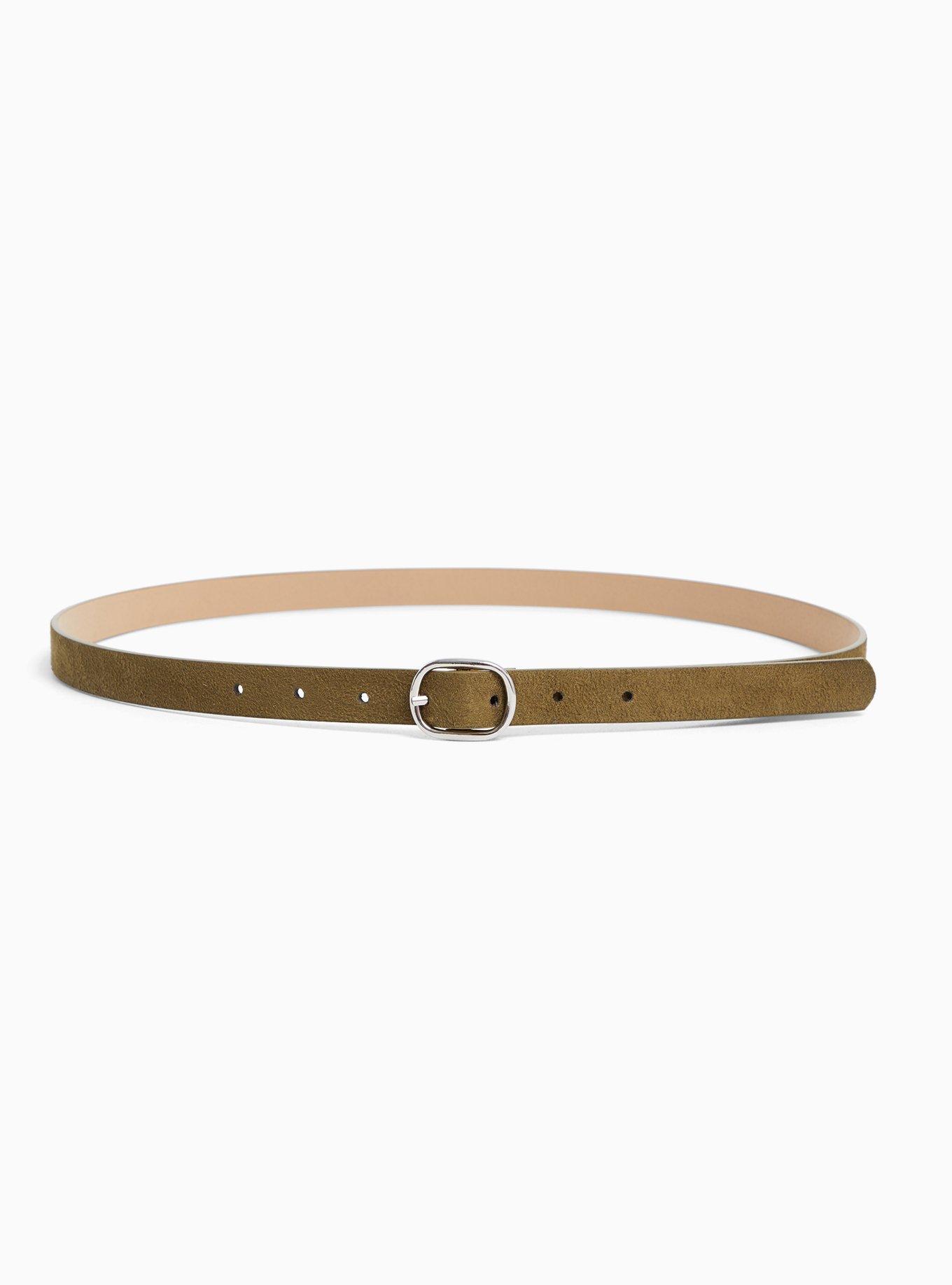 Faux Leather & Silver-Tone Buckle Belt - Pack of 3, , alternate