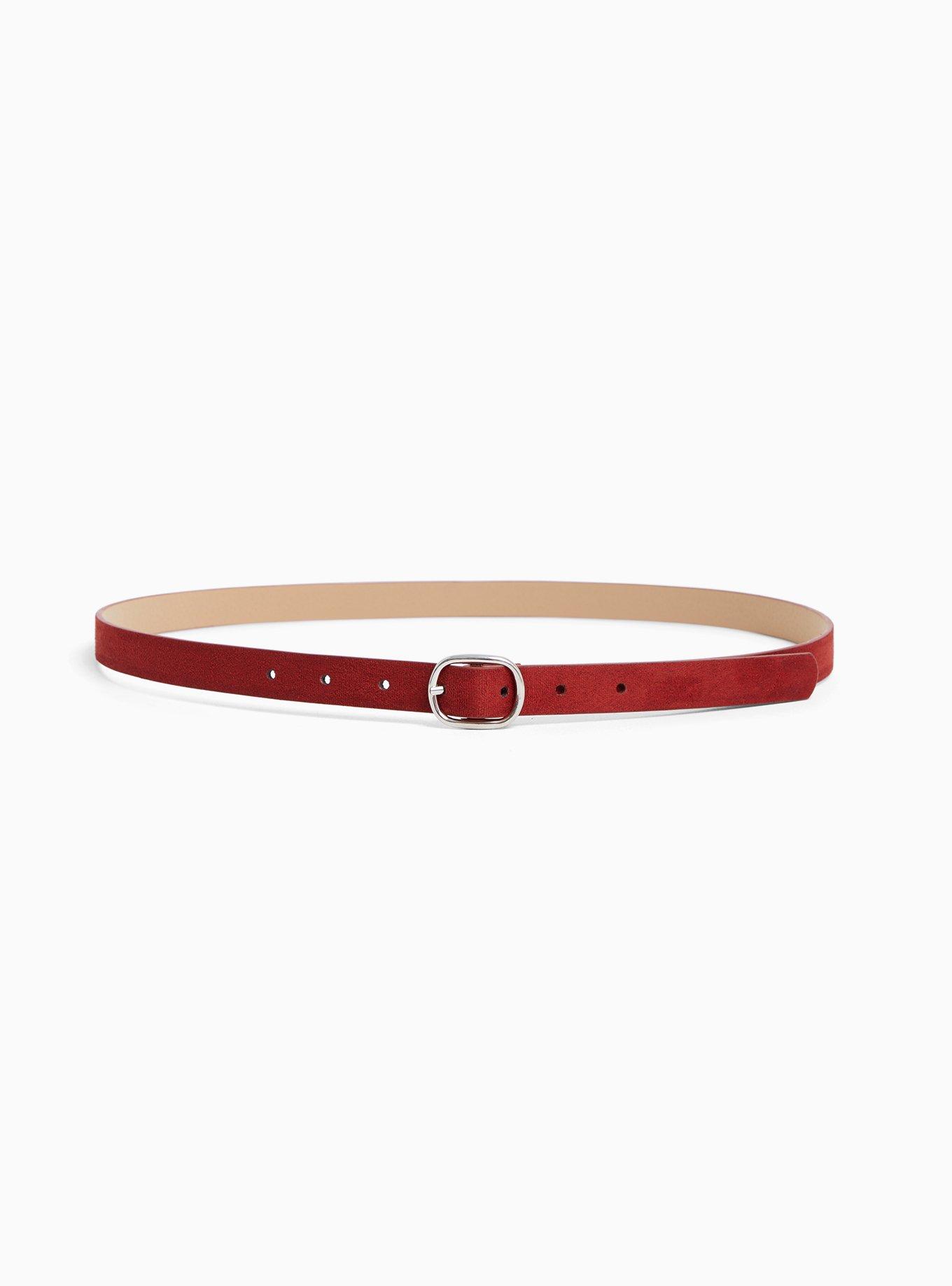 Faux Leather & Silver-Tone Buckle Belt - Pack of 3, , alternate
