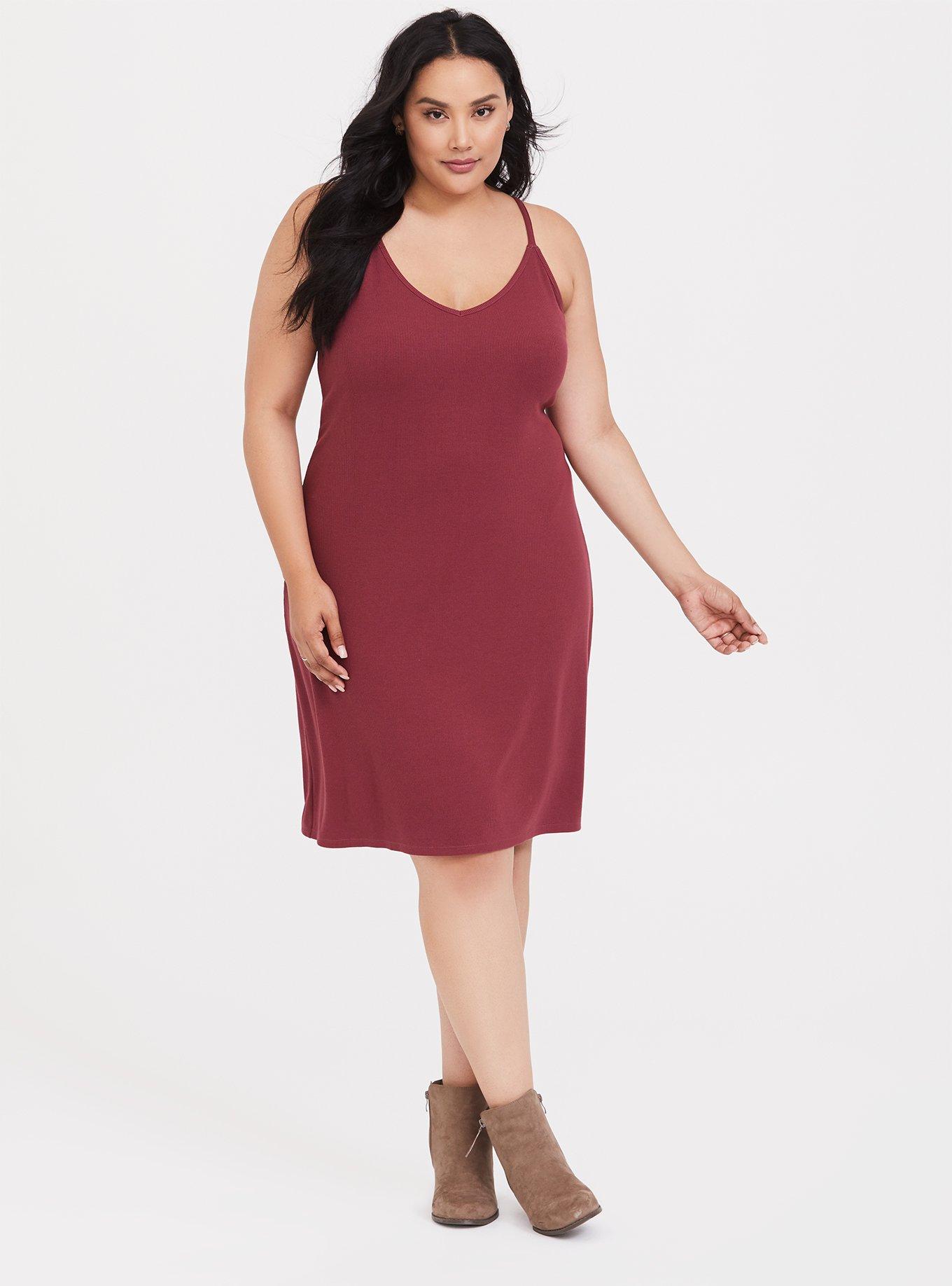 Plus Size - Midi Rib Slip Dress - Torrid