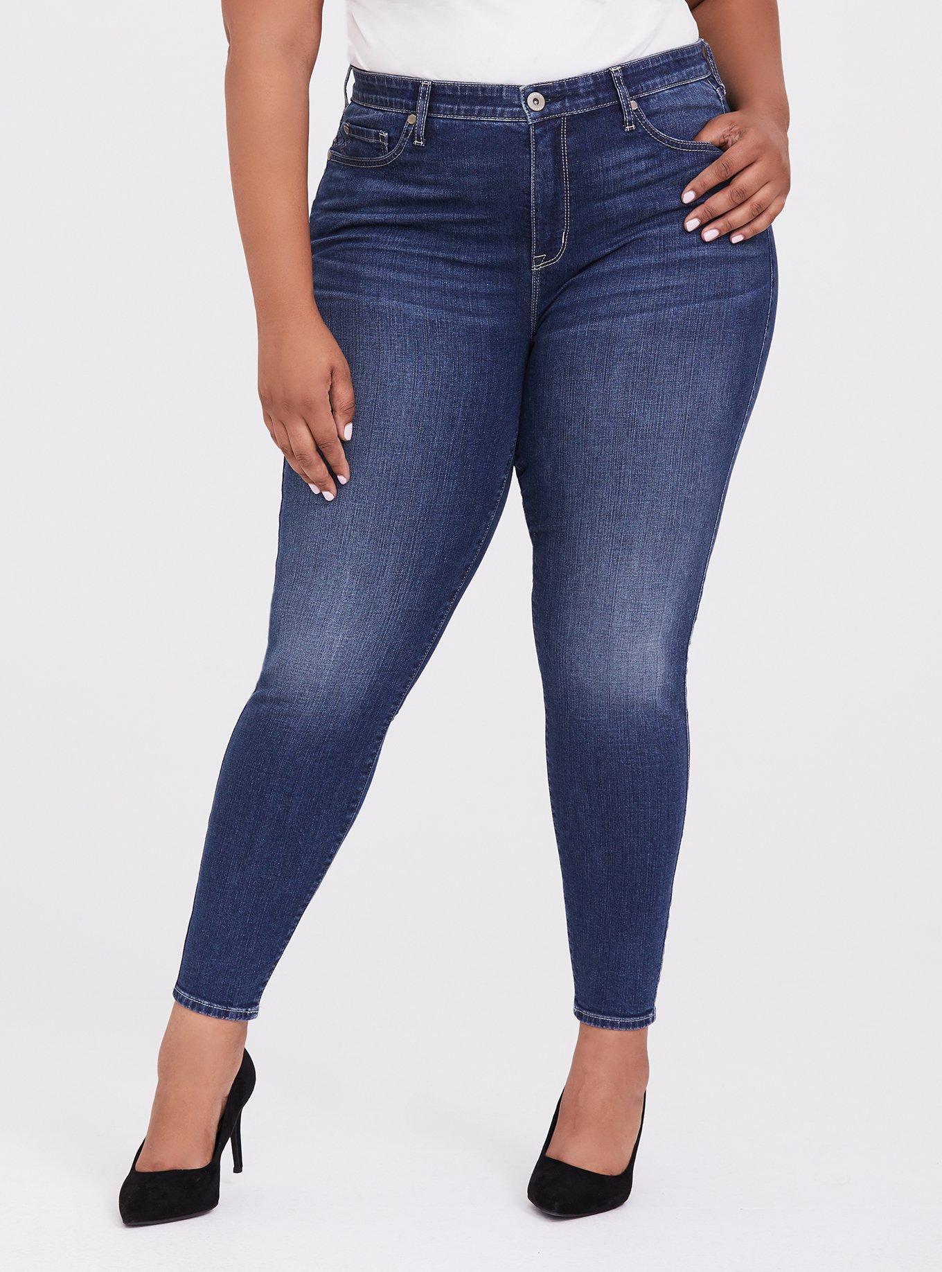 Plus Size - Sky High Skinny Jean - Premium Stretch Medium Wash - Torrid