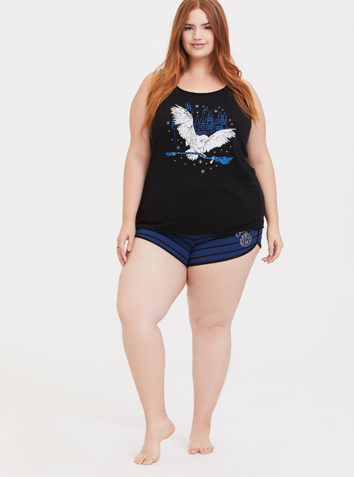 Harry Potter Hedwig Owl Delivery Black Sleep Tank, DEEP BLACK, alternate