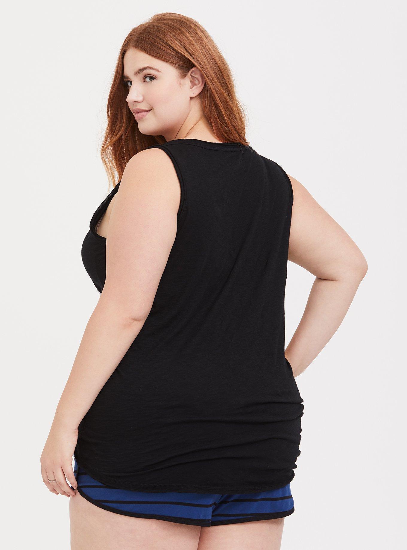 Harry Potter Hedwig Owl Delivery Black Sleep Tank, DEEP BLACK, alternate