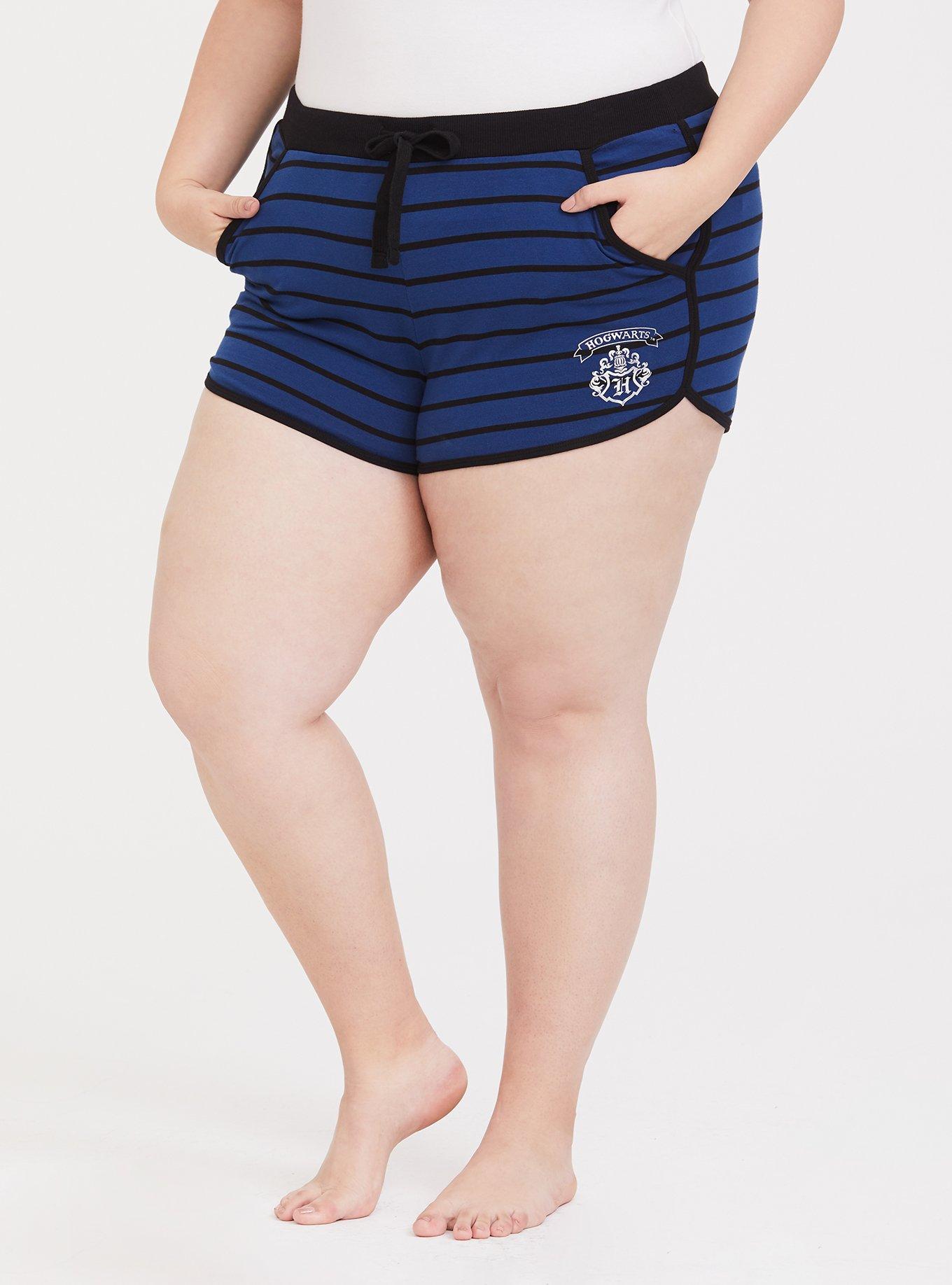 Harry Potter Triwizard Badge Blue Stripe Sleep Short, DEEP BLACK, alternate