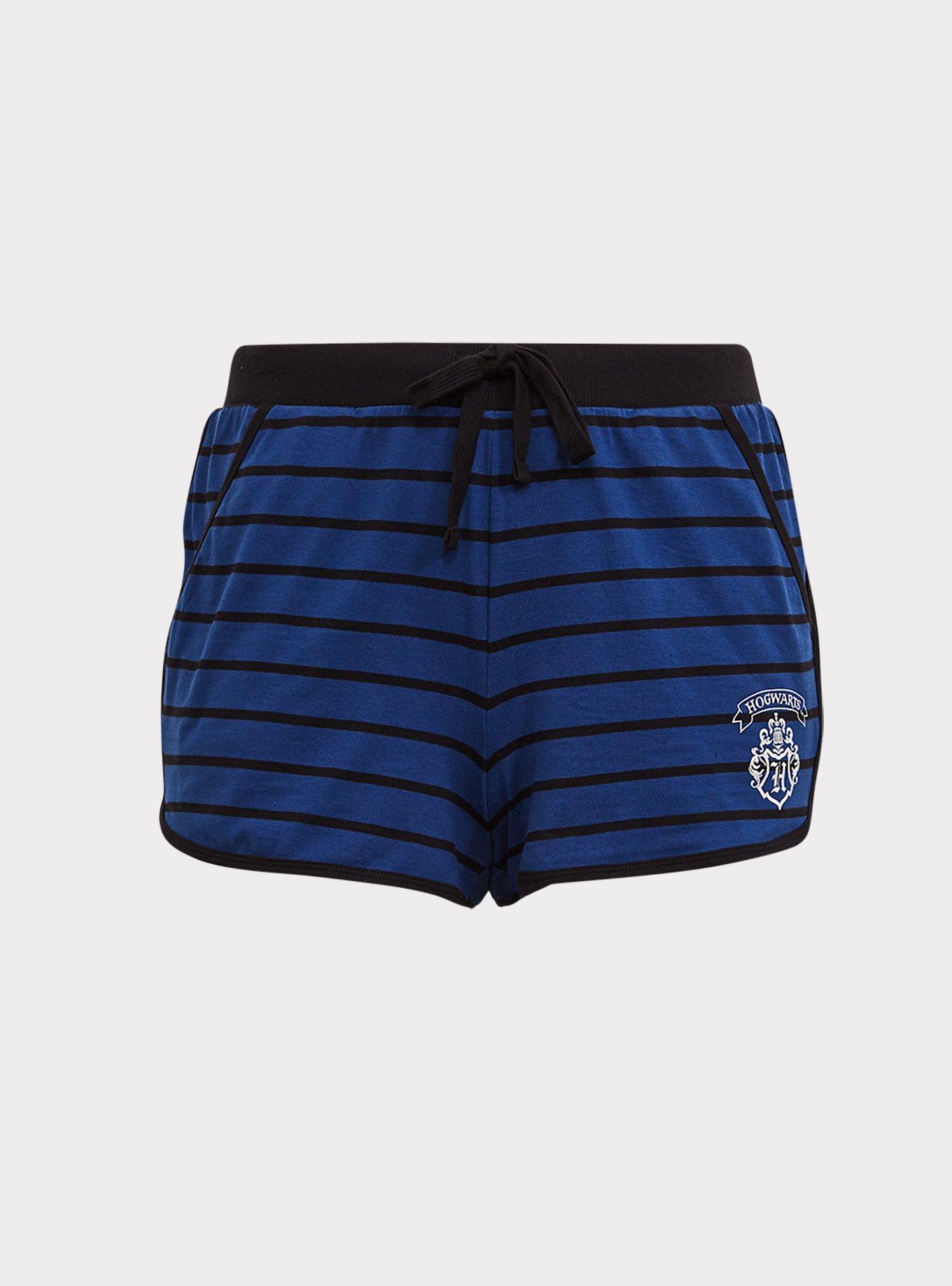 Harry Potter Triwizard Badge Blue Stripe Sleep Short, DEEP BLACK, hi-res