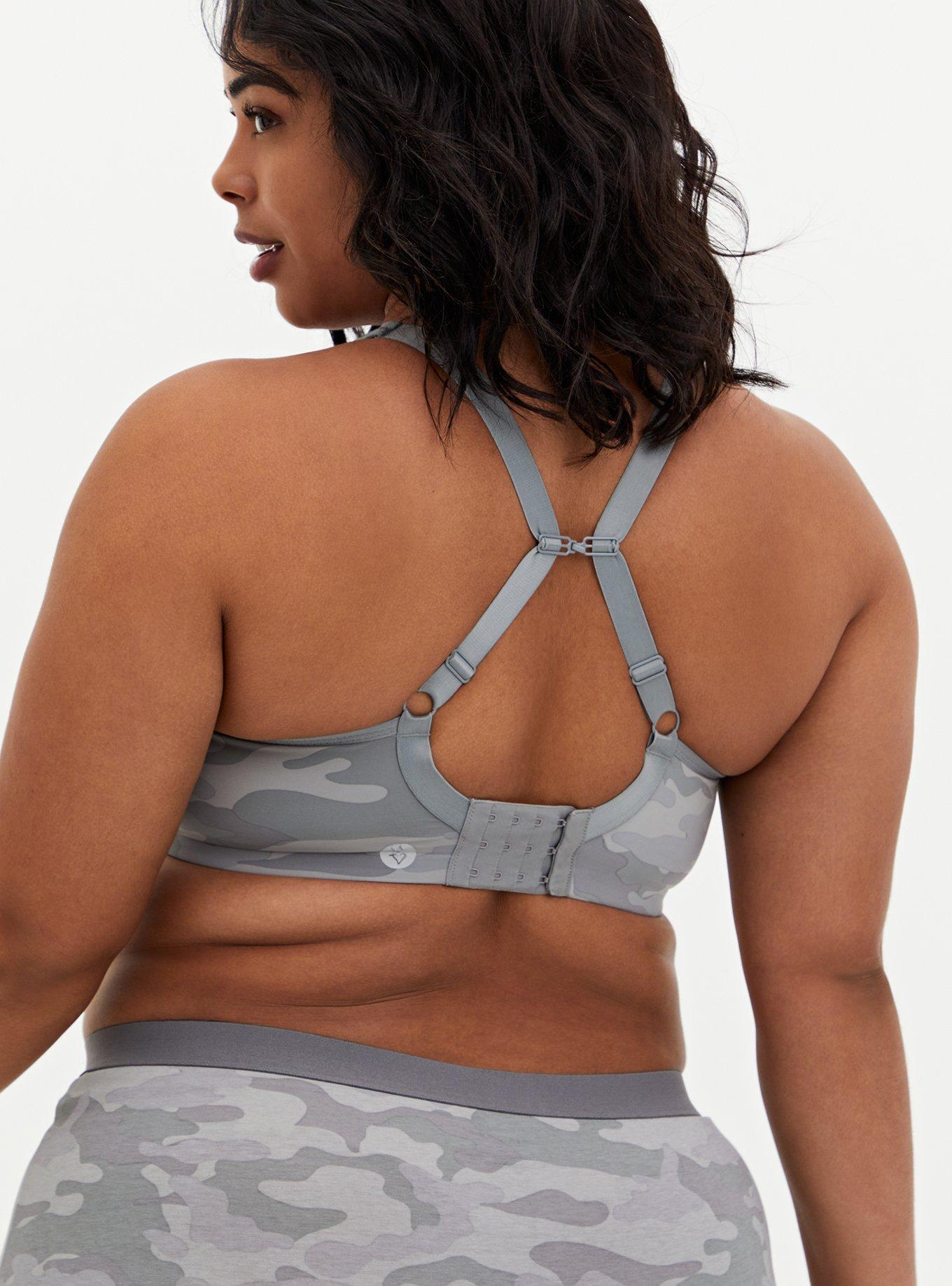 Mid Impact Underwire Sports Bra, GREY CAMO, alternate