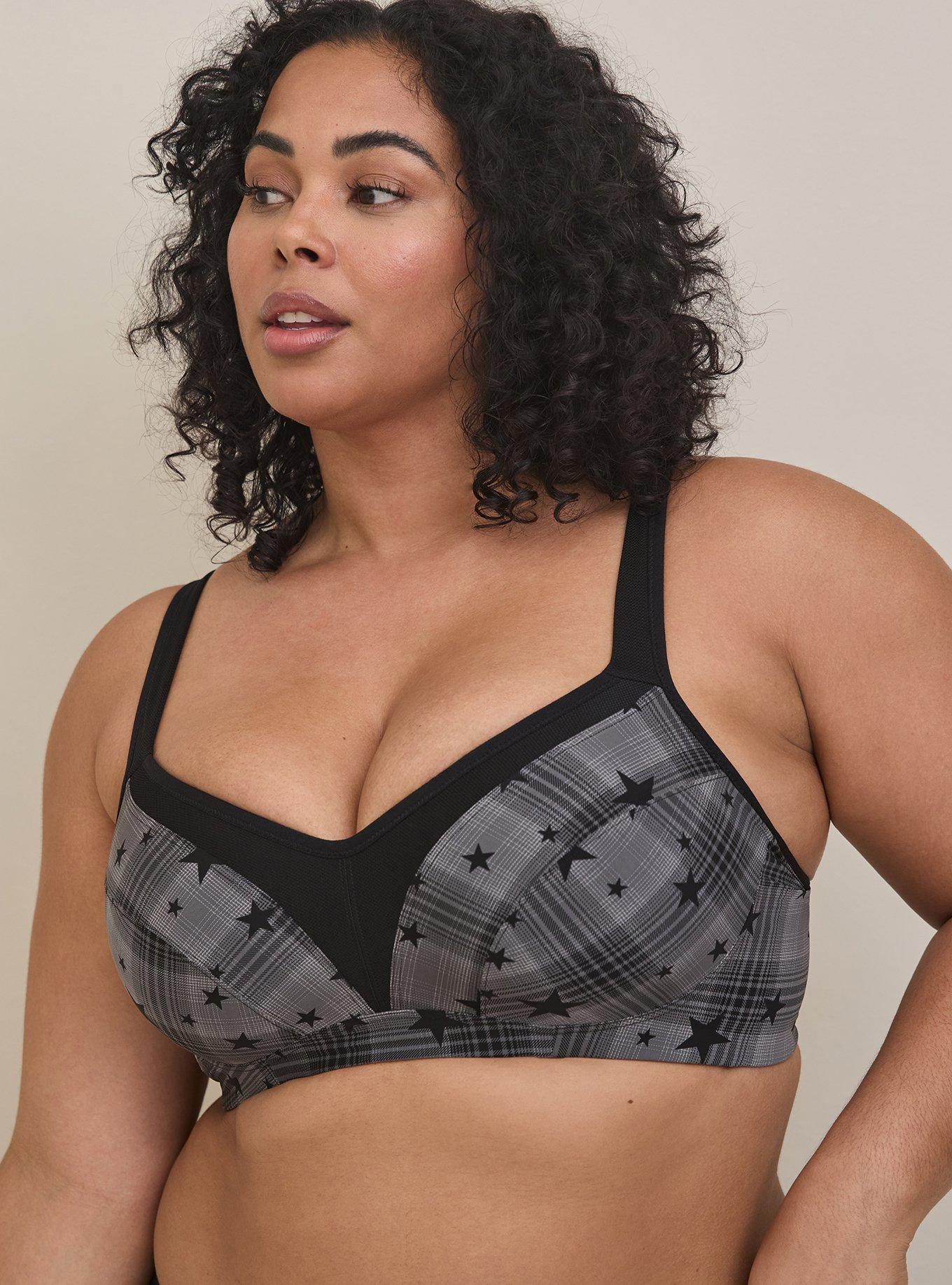 Grey And Black Torrid Active Underwire Maximum Support Sports Bra ~ Size  42B