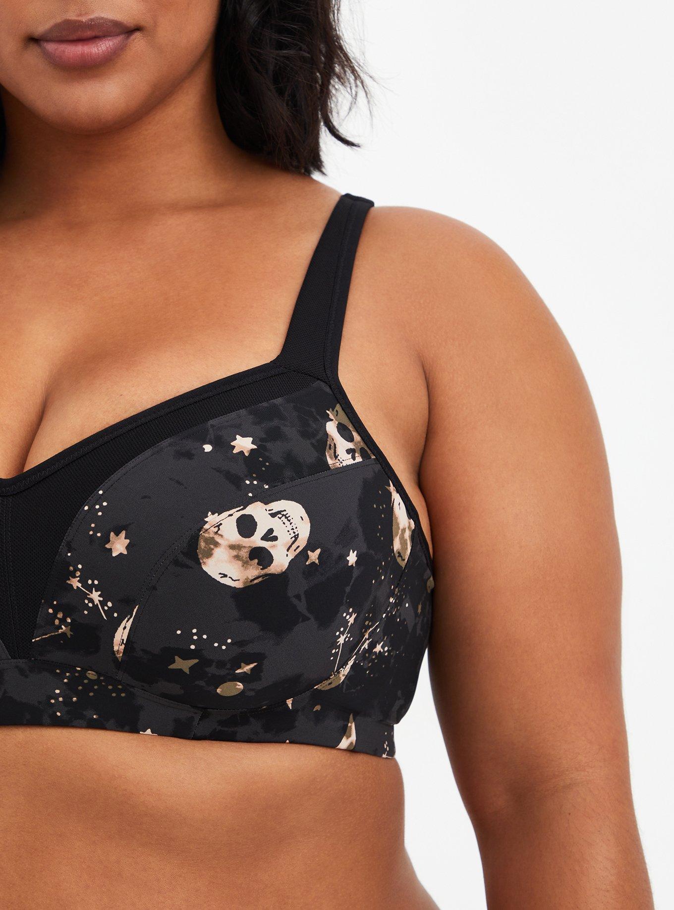 TORRID Active Women's Starry Skulls Bra Size 48C Lightly Lined Underwire  NWT $56 