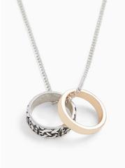 Outlander Claire Silver-Tone Wedding Rings Necklace, , alternate
