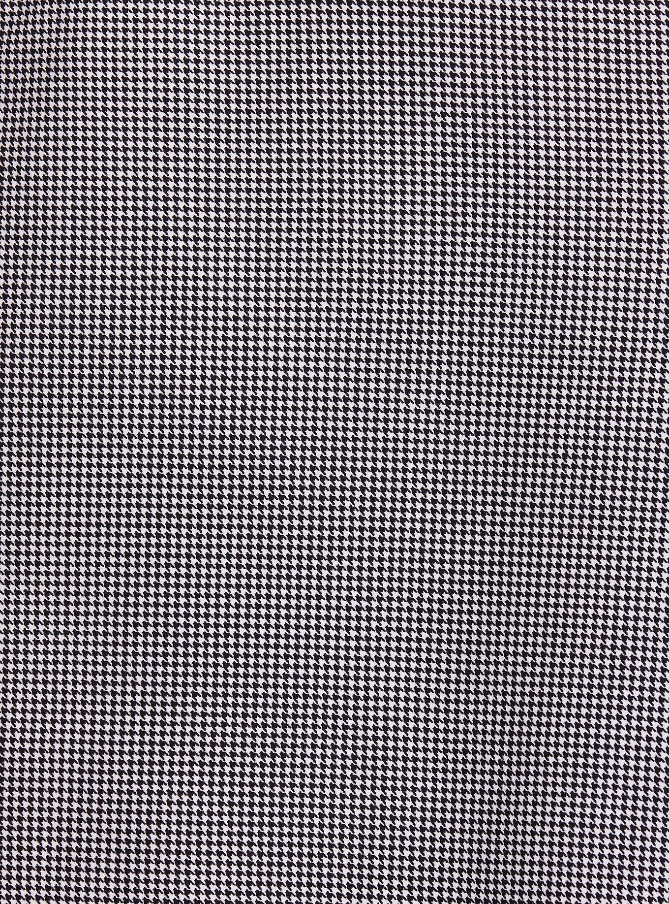 Plus Size Black Ditsy Houndstooth Crepe Culotte Pant, MINI HOUNDSTOOTH, alternate