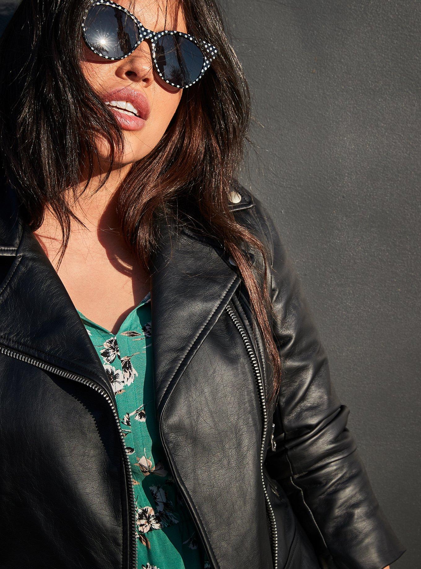 Plus Size Faux Leather Moto Jacket Torrid