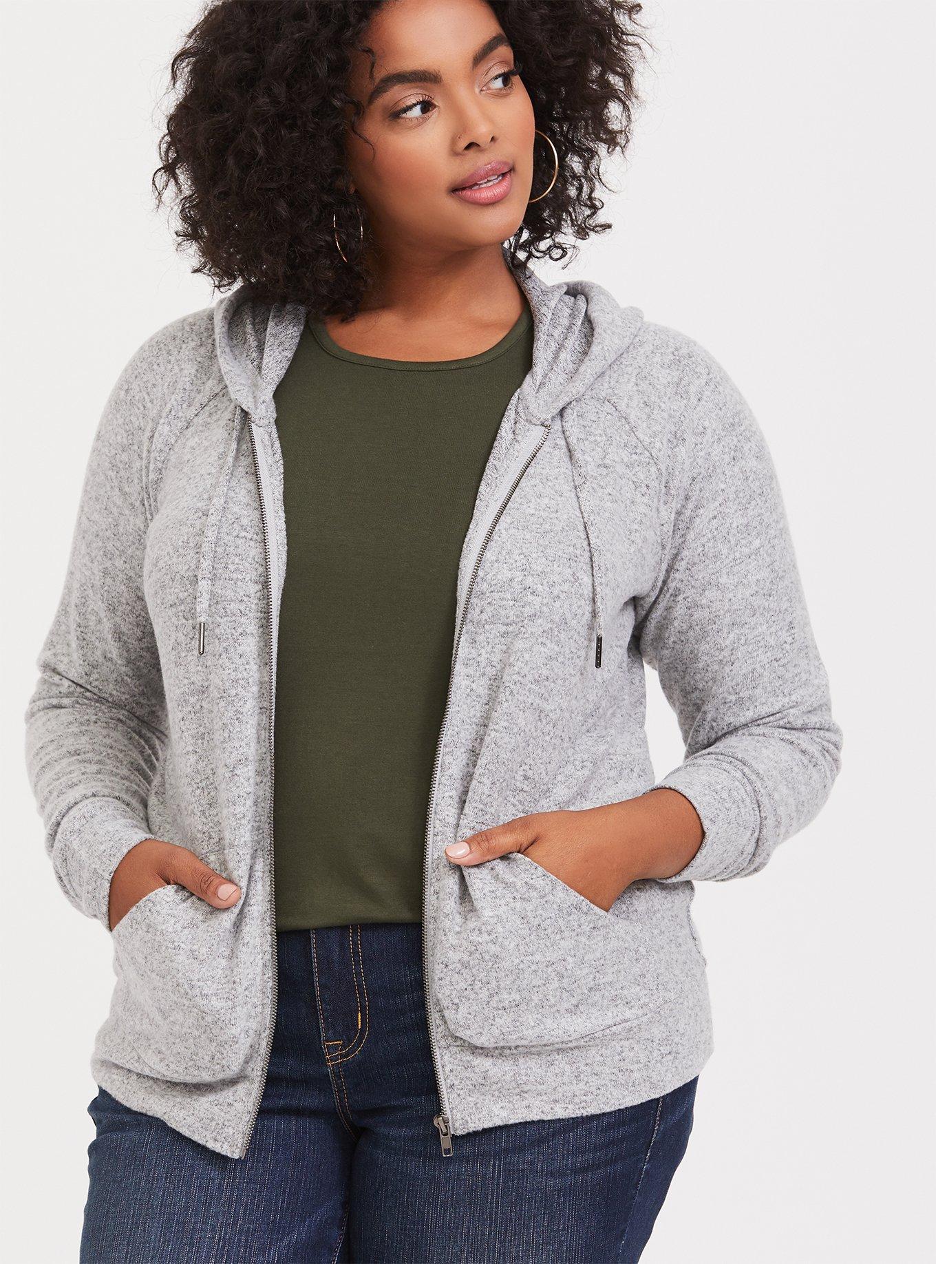 Plush Zip-Up Hoodie | Ardene