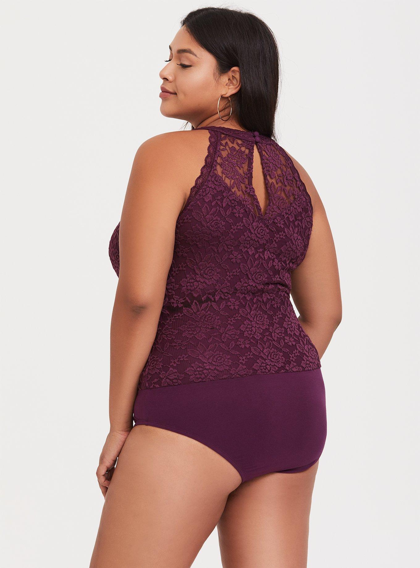 Lace High-Neck Ring Bodysuit