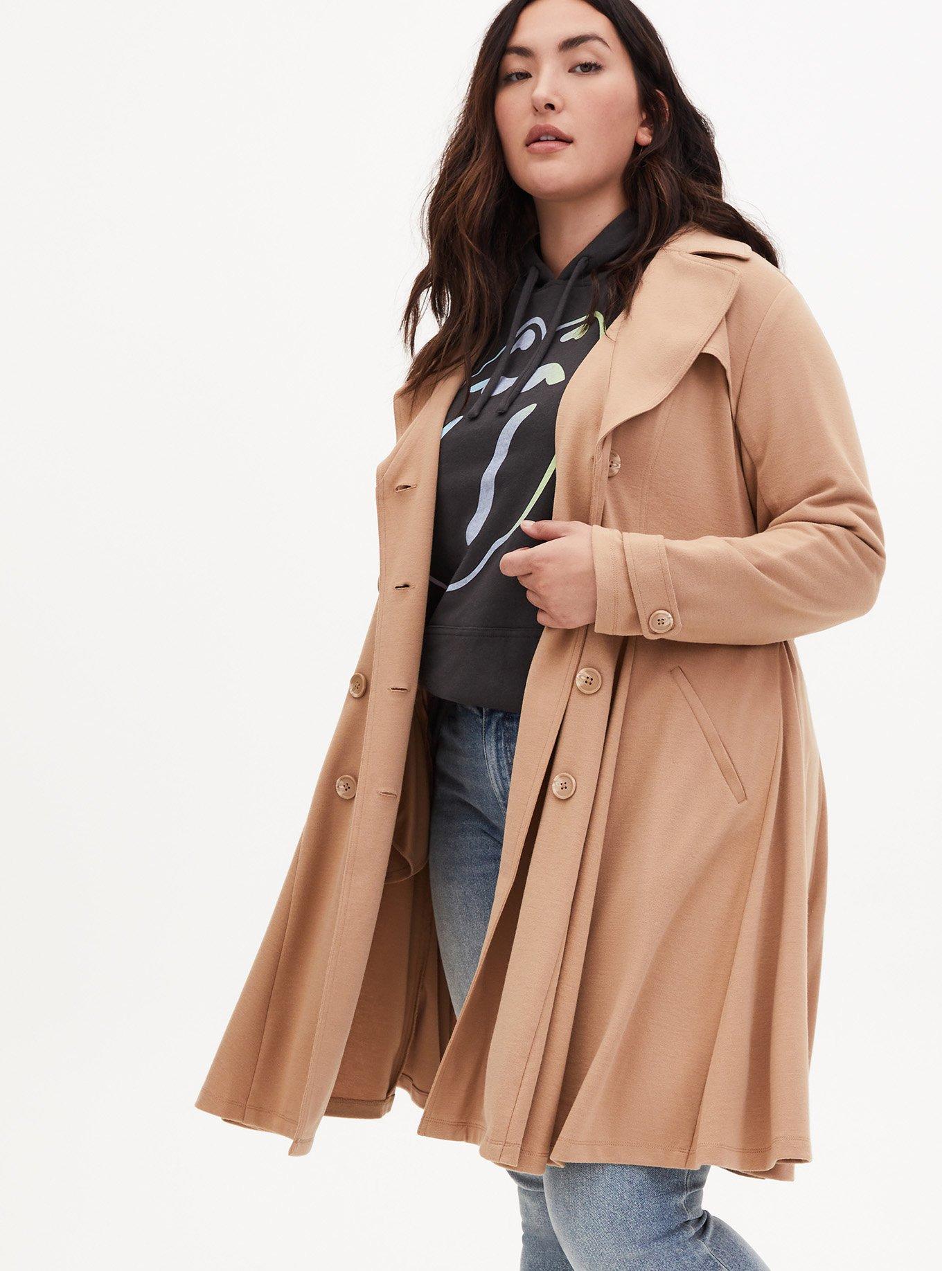 Plus Size - Double Breasted Coat - Torrid