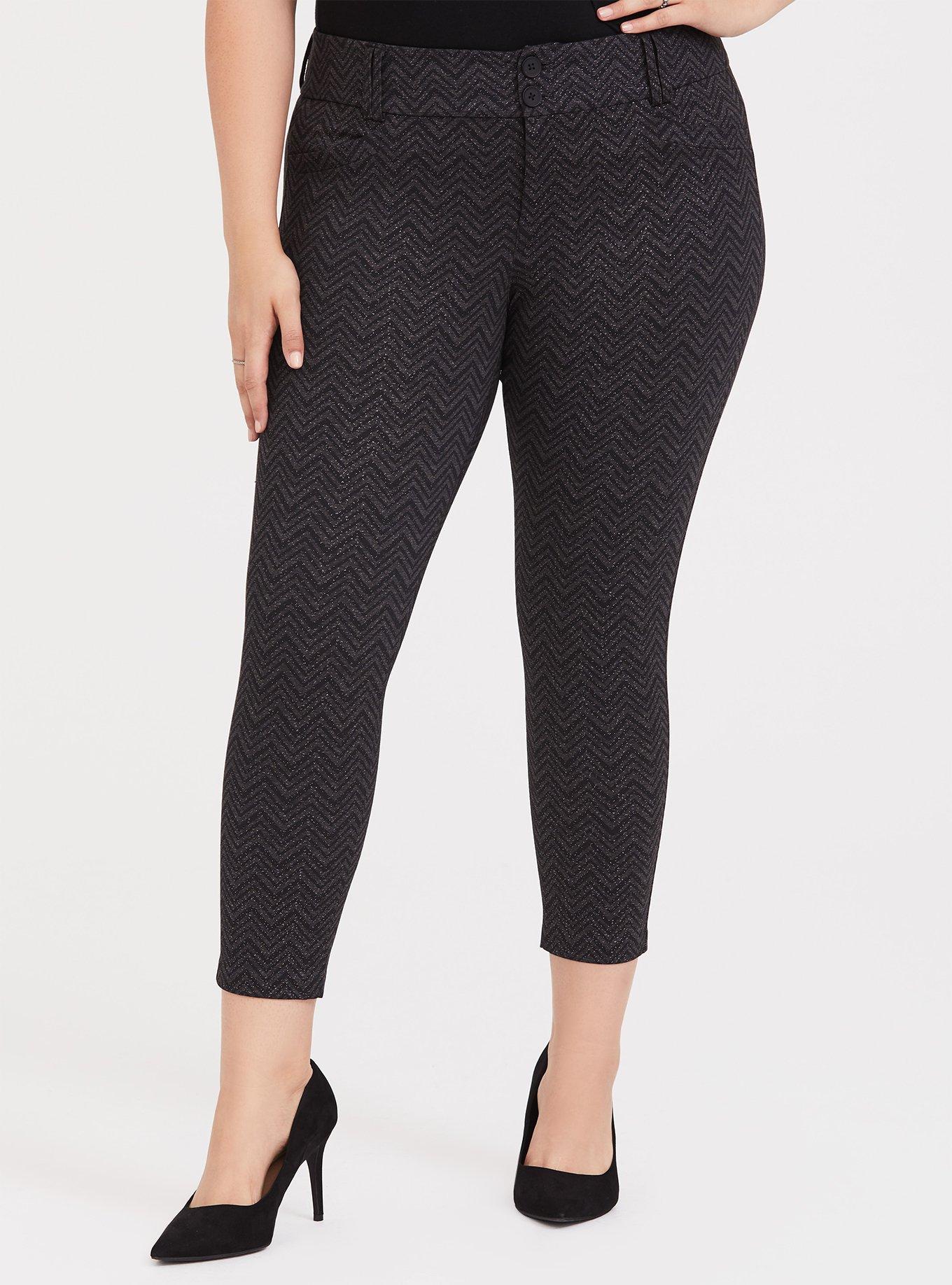 Plus Size - Studio Signature Premium Ponte Stretch Trouser - Black