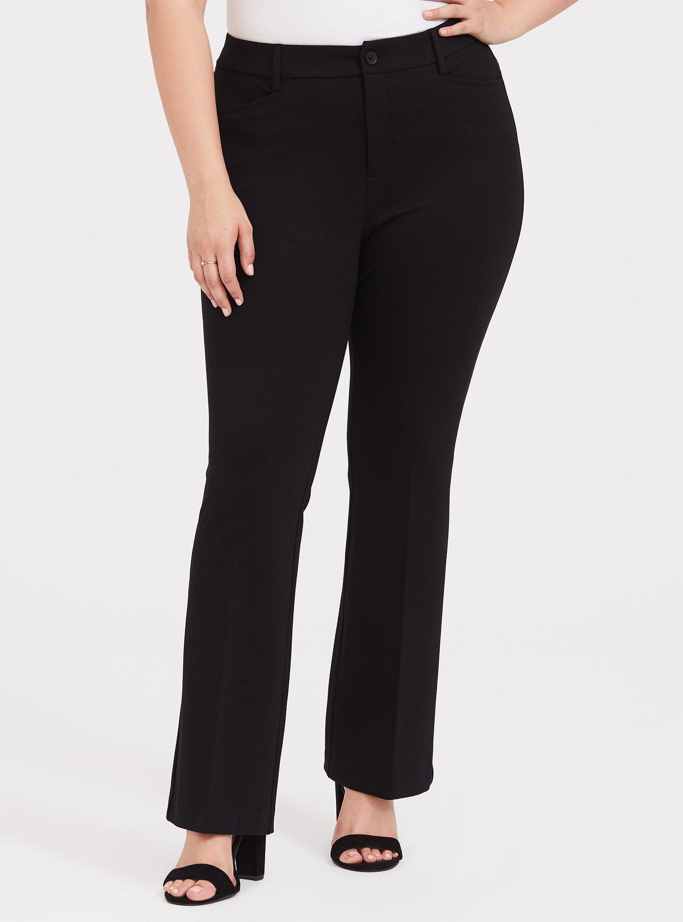 Plus Size - Platinum Legging - Ponte Zip Hem Black - Torrid