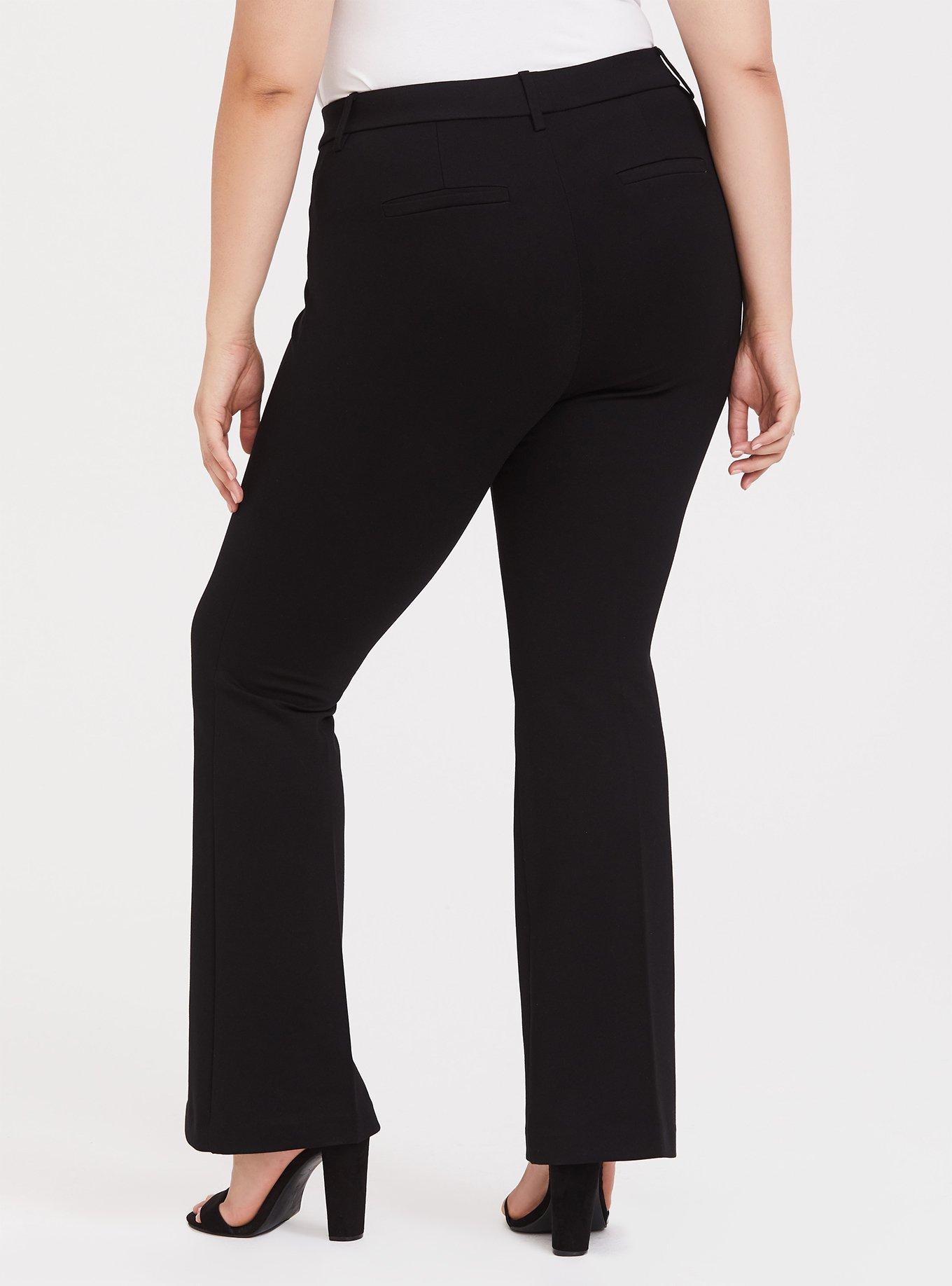 Plus Size - Studio Signature Premium Ponte Stretch Trouser - Black - Torrid