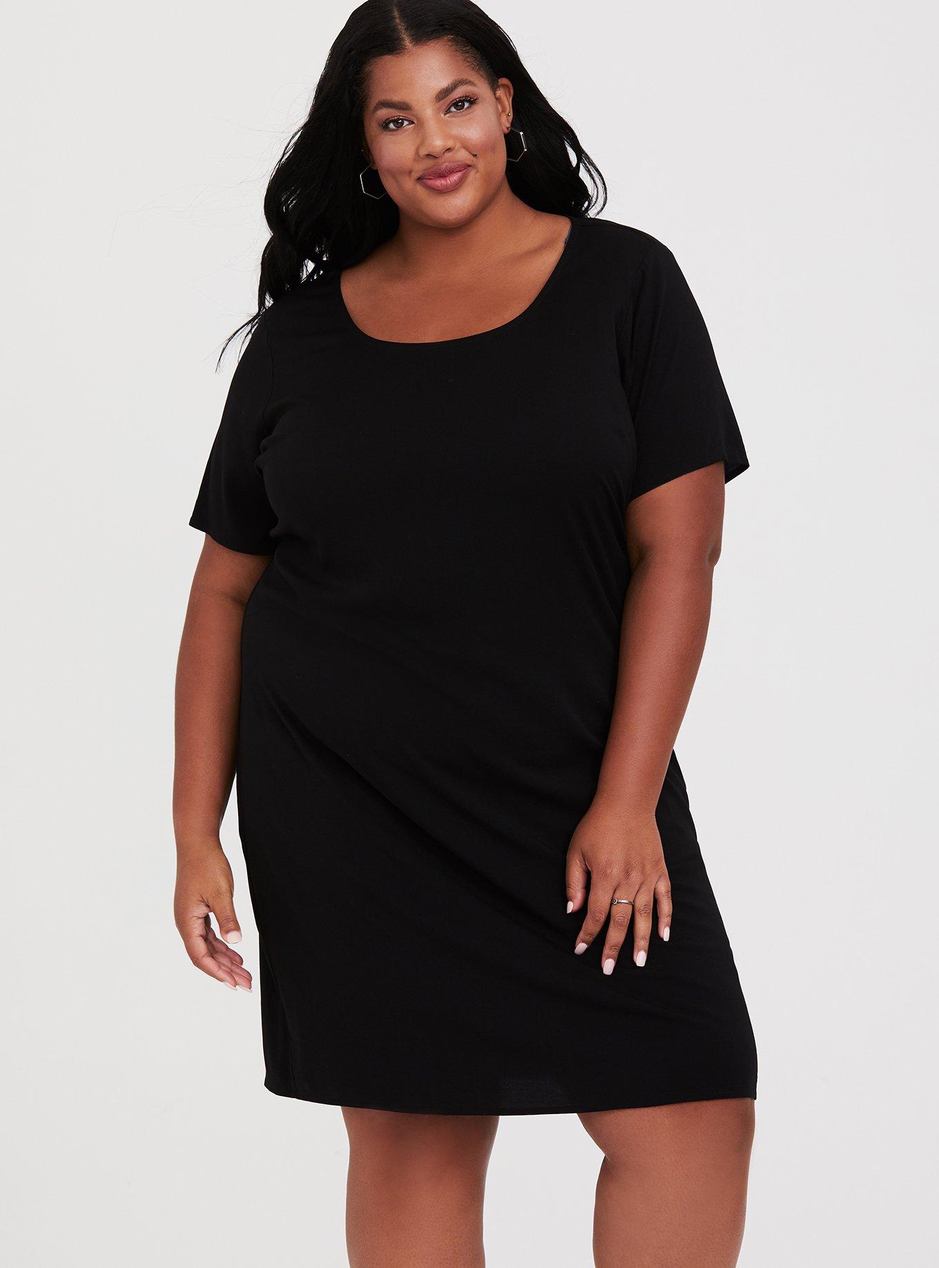 Midi Challis Tee Shirt Dress, HIGHLAND THISTLE, alternate