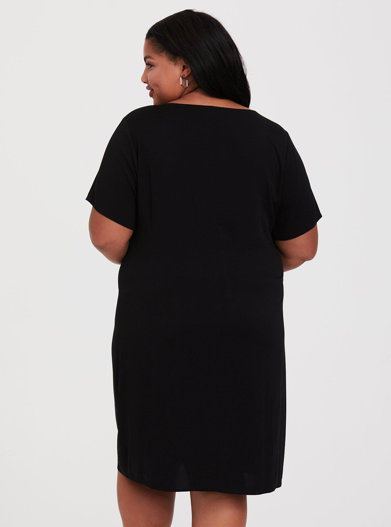 Midi Challis Tee Shirt Dress, HIGHLAND THISTLE, alternate