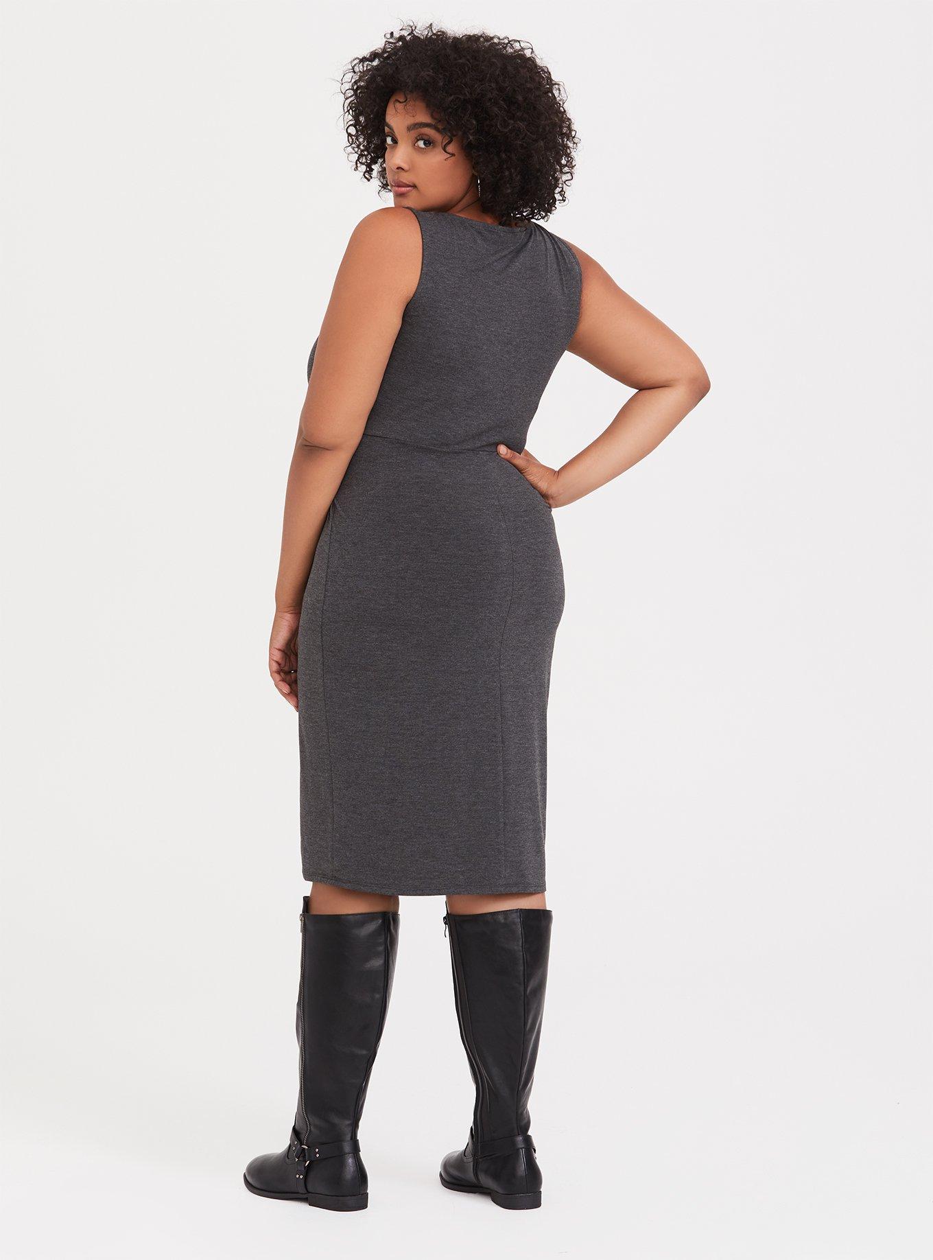 Torrid Charcoal Gray Jersey Knit Button Front Shirt Dress Size 0 - $35 (40%  Off Retail) - From Stephanie