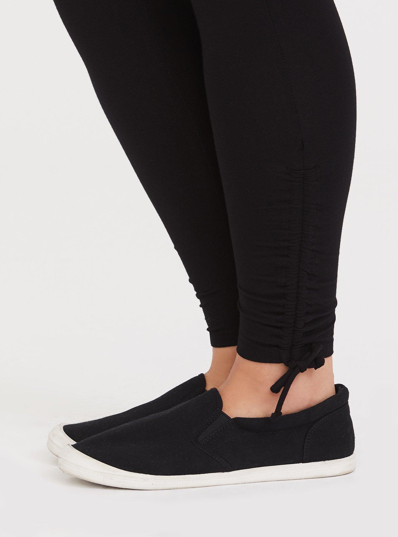 Plus Size - Premium Legging - Drawstring Hem Black - Torrid