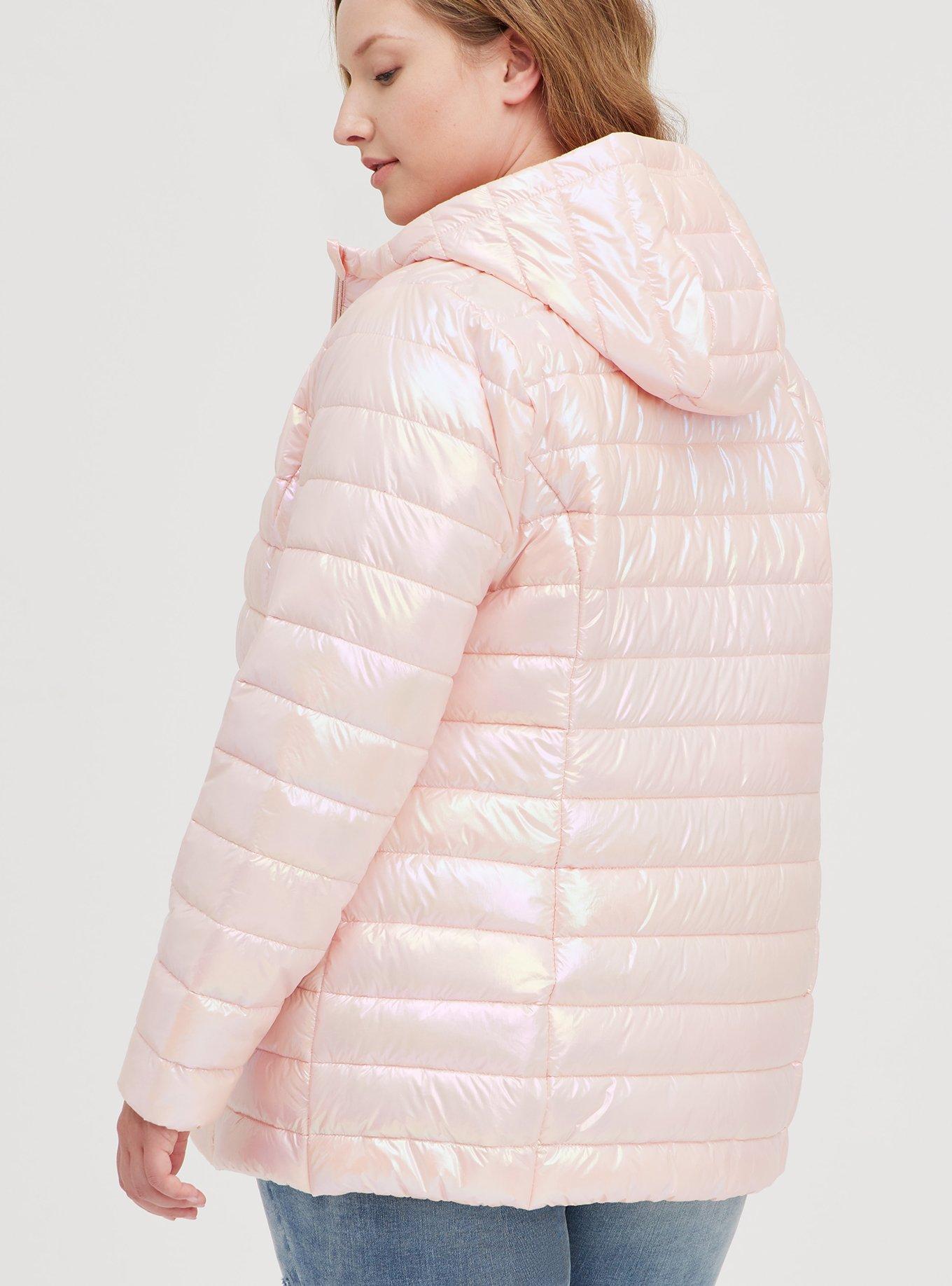 Nylon Packable Puffer, DIAMOND PINK, alternate