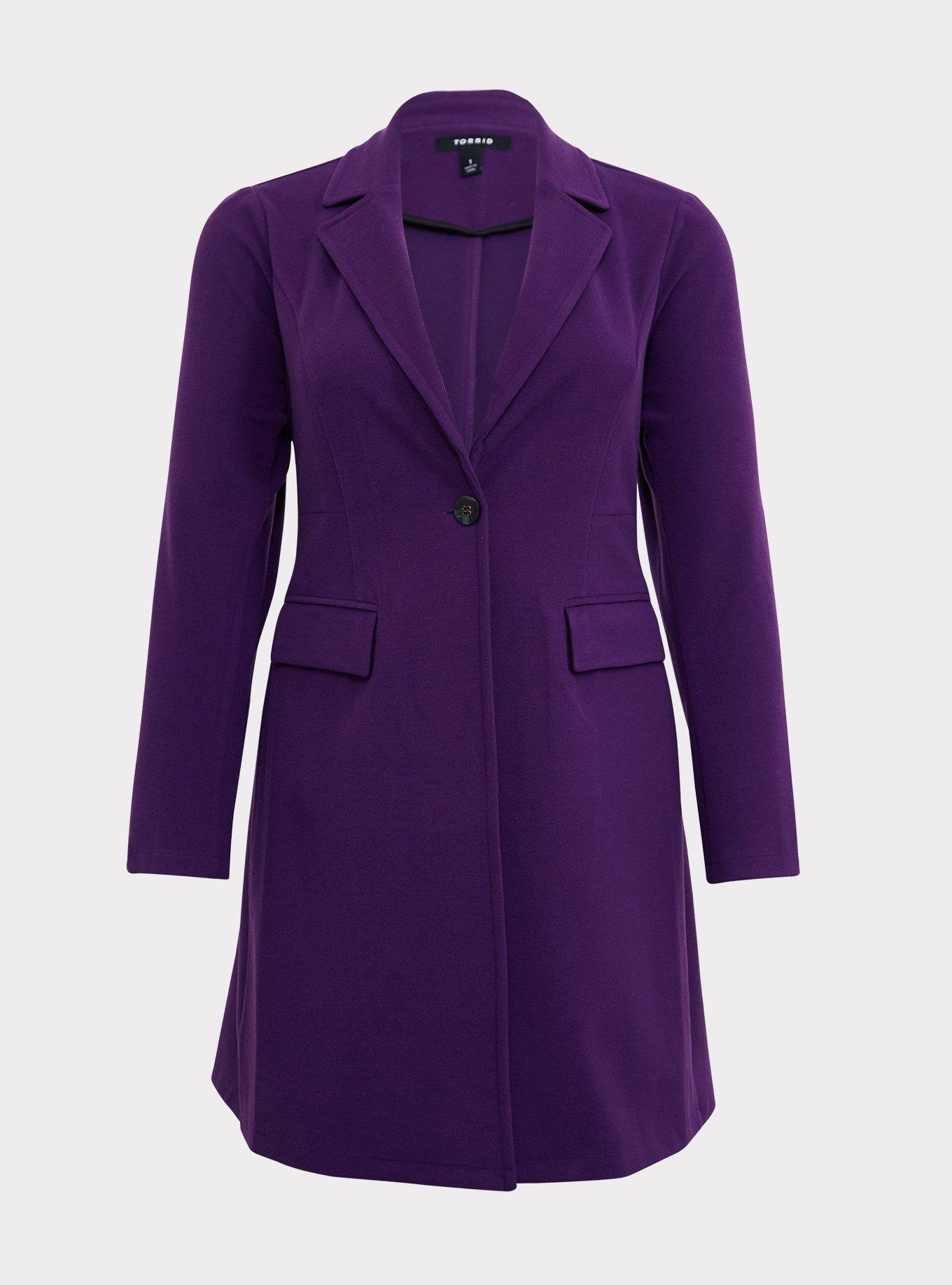 NWT Torrid Women's 3X 22-24 Faux Fur Trim Jacket, Light Purple